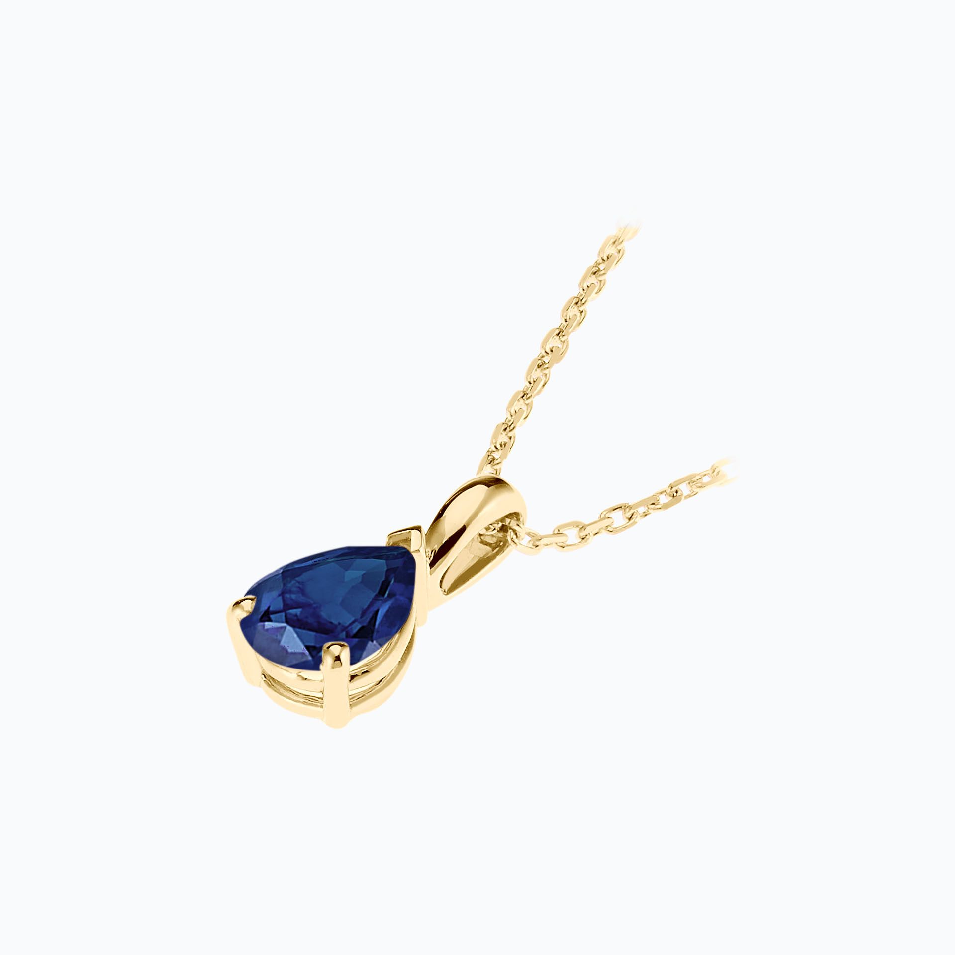 Pendentif Goutte Saphir 6 x 4 mm