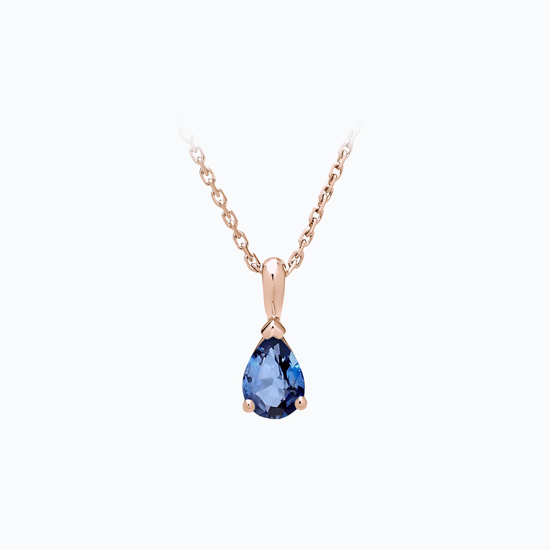 Pendentif Goutte Saphir 6 x 4 mm