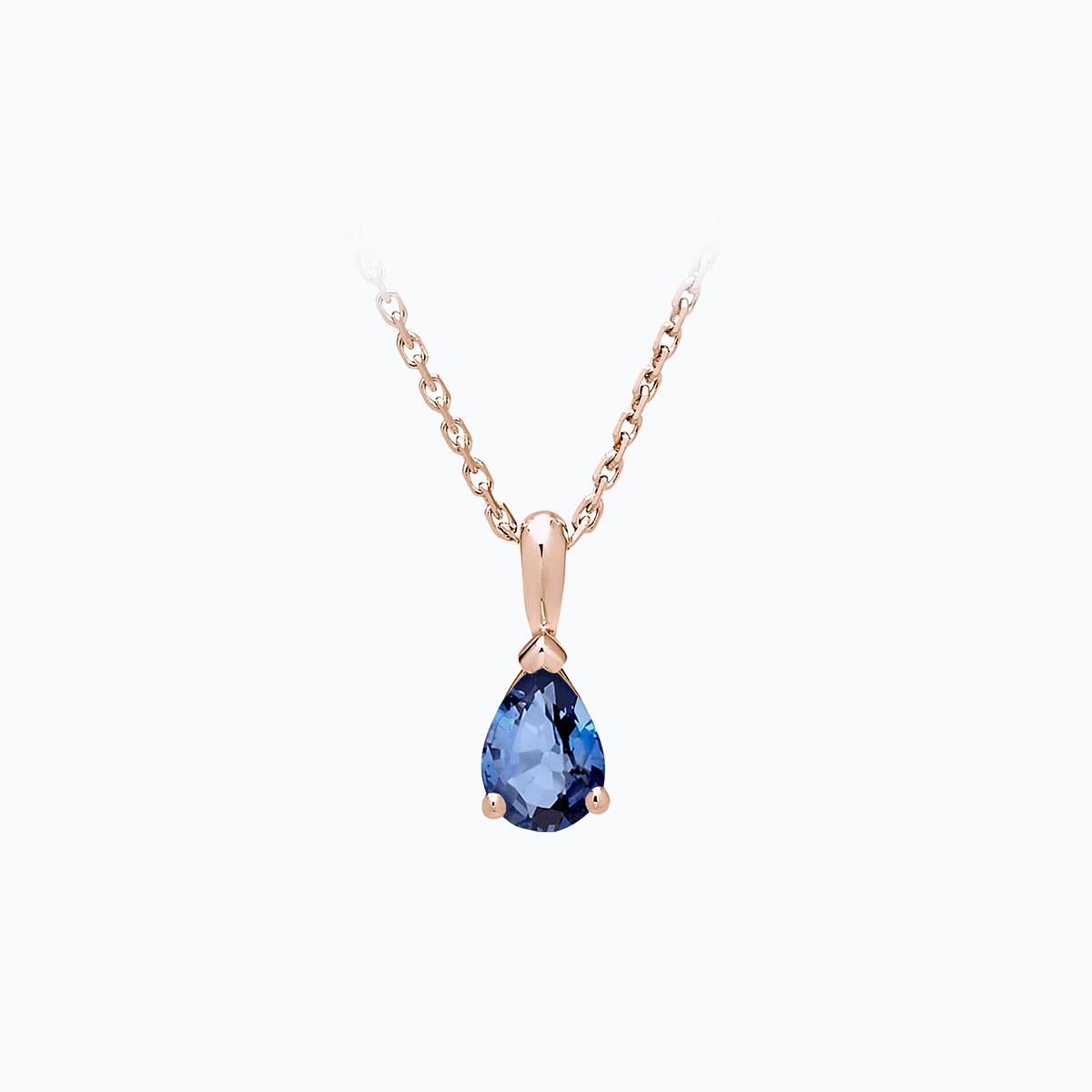Pendentif Goutte Saphir 6 x 4 mm