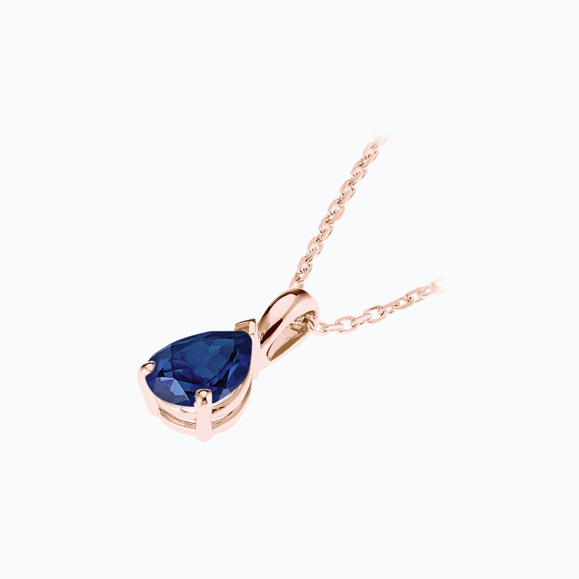 Pendentif Goutte Saphir 6 x 4 mm