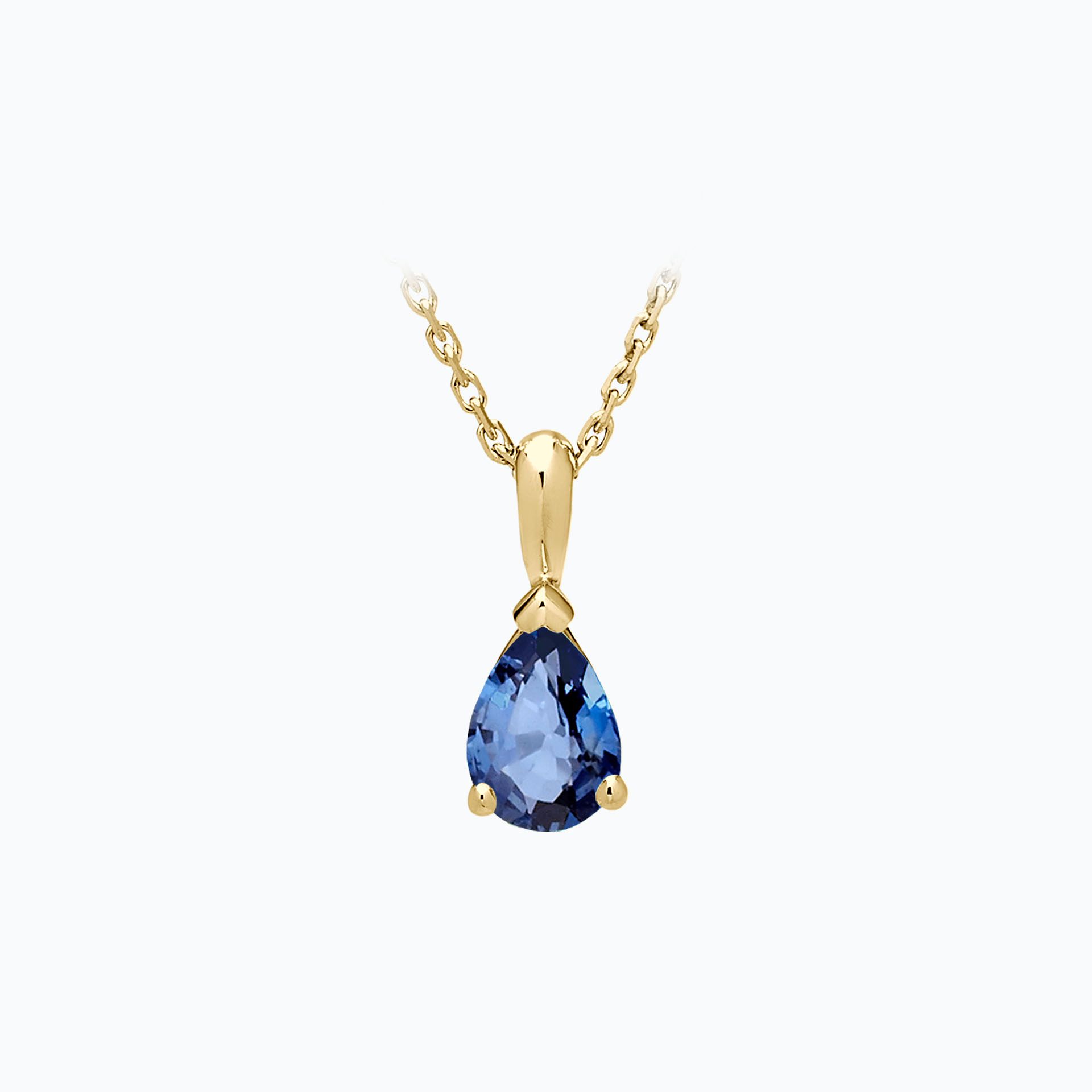 Pendentif Goutte Saphir 7 x 5 mm