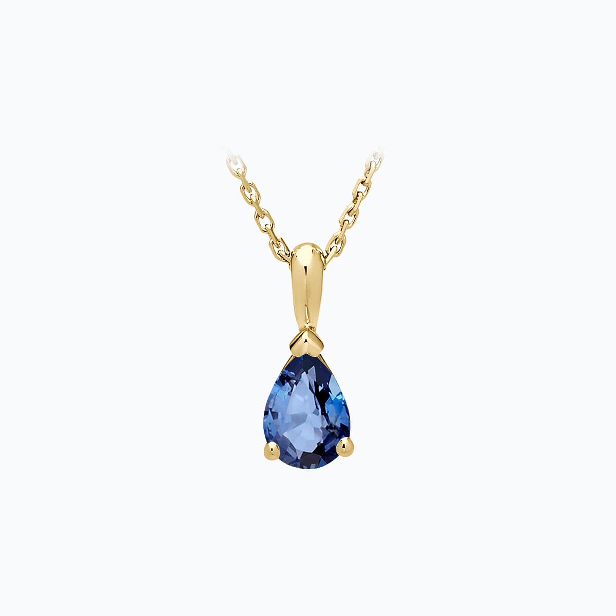 Pendentif Goutte Saphir 7 x 5 mm