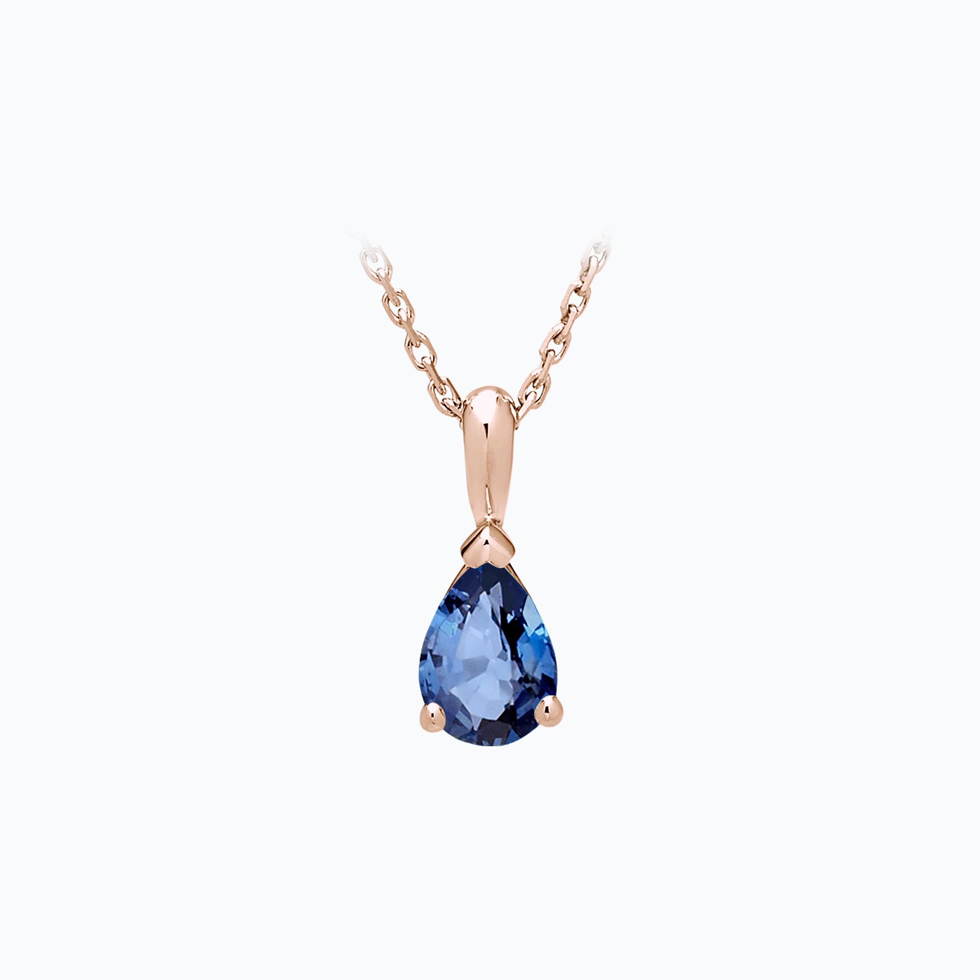 Pendentif Goutte Saphir 7 x 5 mm