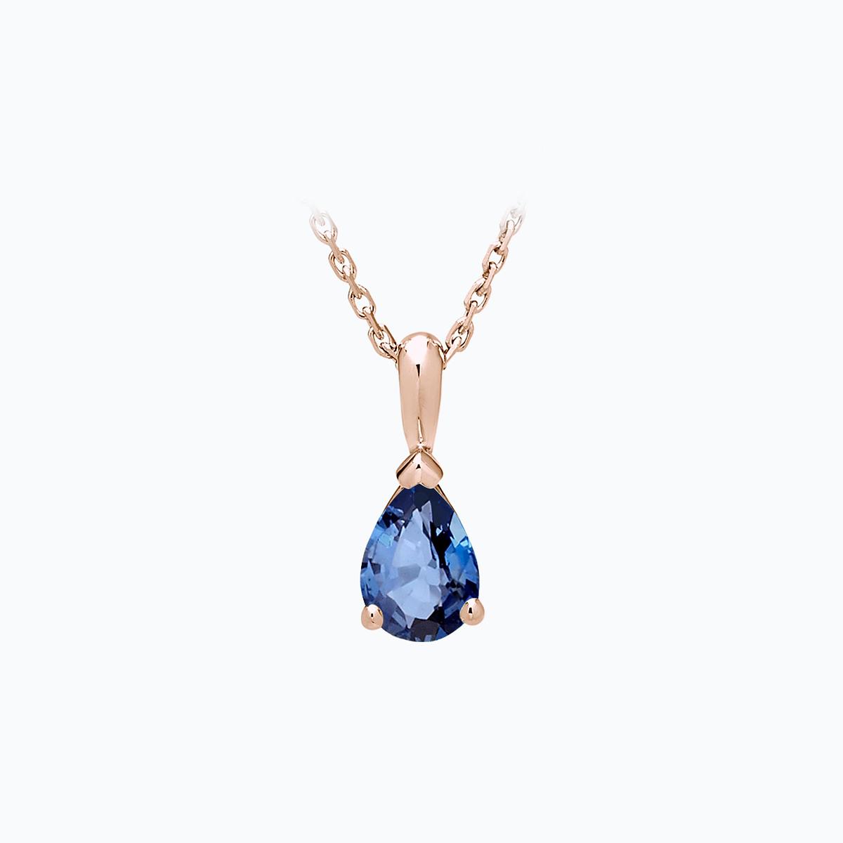 Pendentif Goutte Saphir 7 x 5 mm
