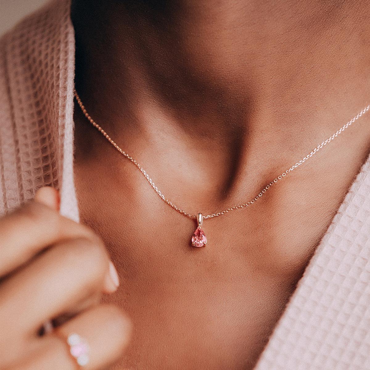 Pendentif Goutte Tourmaline 7 x 5 mm