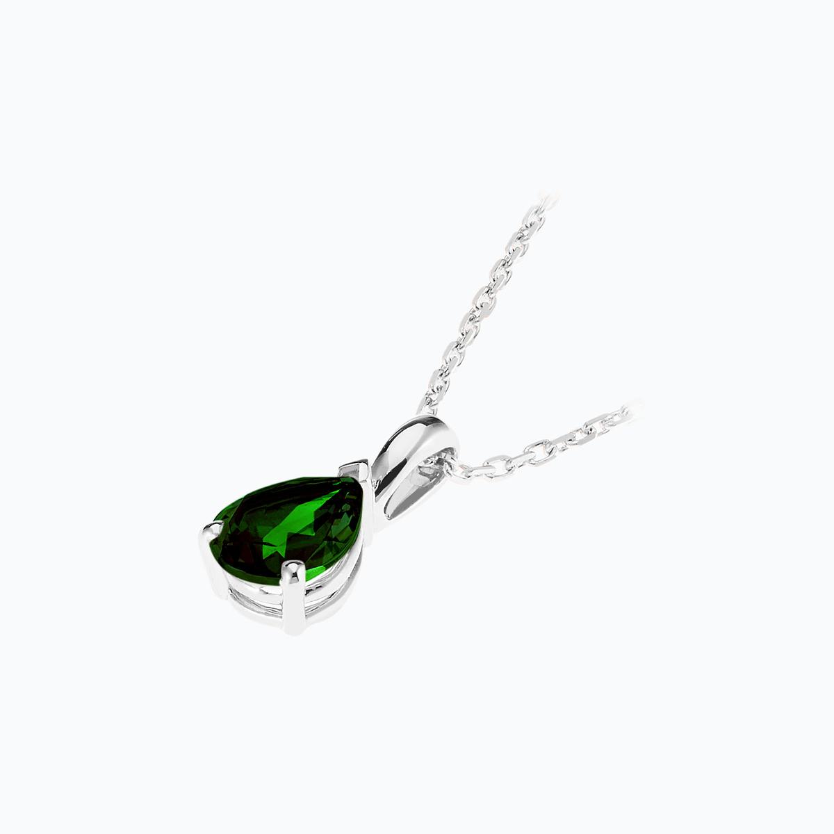 Pendentif Goutte Tsavorite 6 x 4 mm