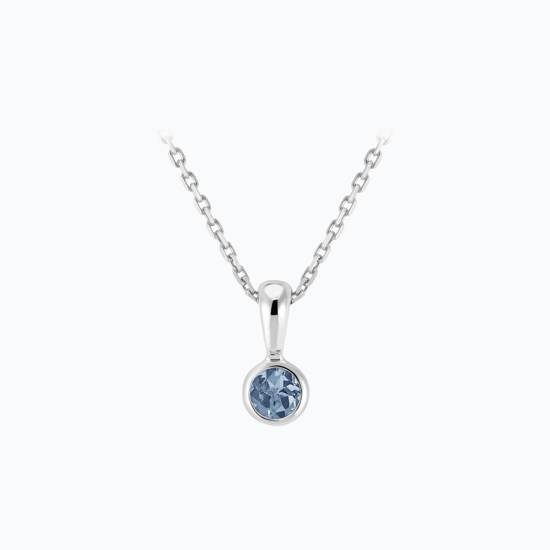 Pendentif Harmony Saphir Bleu Tendre 3.5 mm