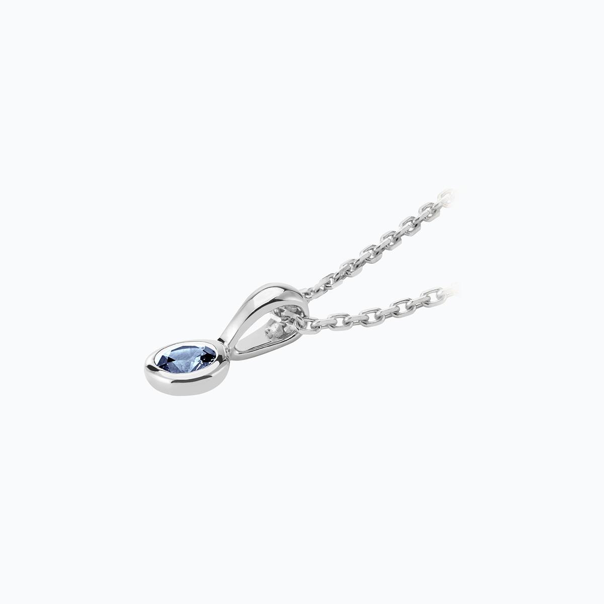 Pendentif Harmony Saphir Bleu Tendre 3.5 mm