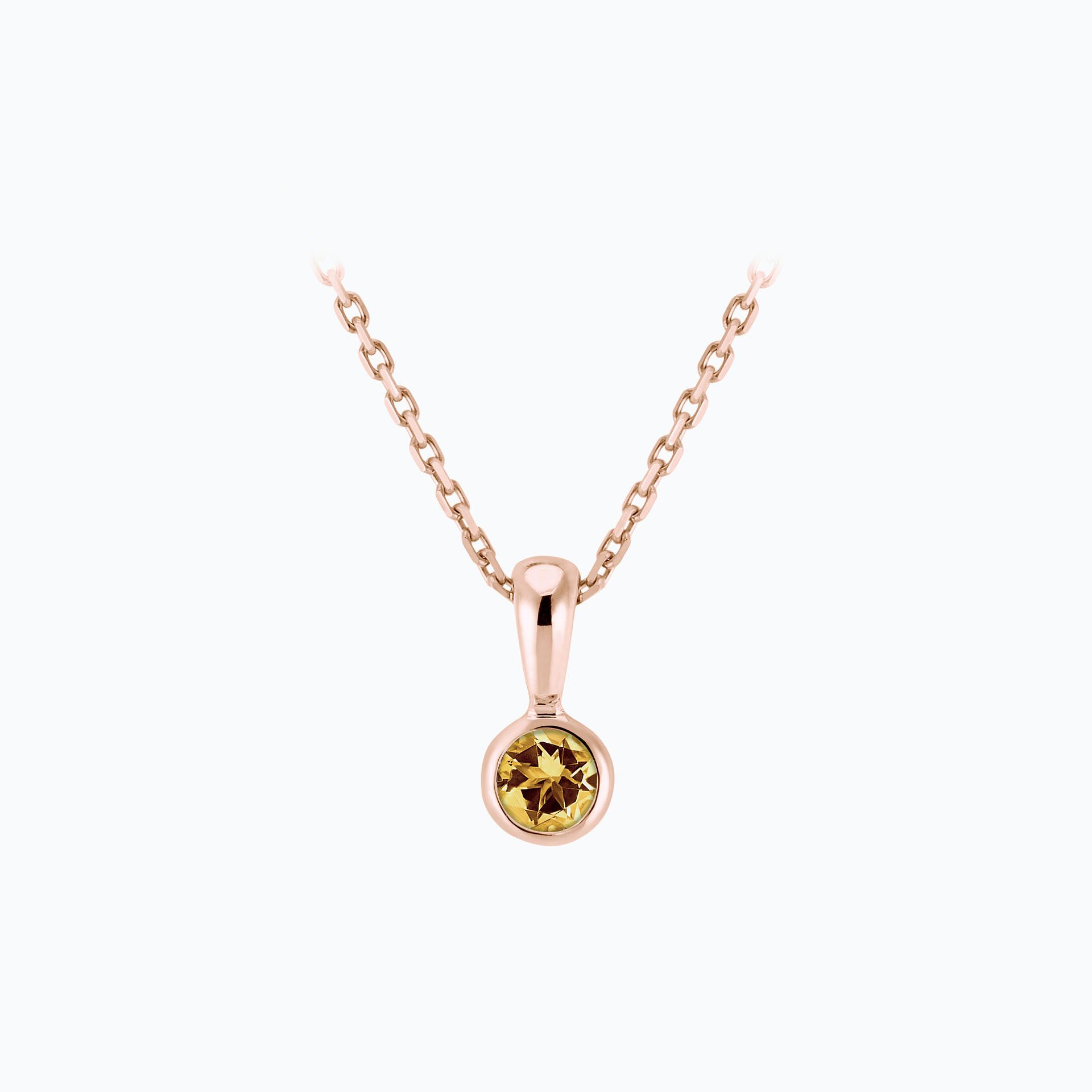 Pendentif Harmony Saphir Jaune Tournesol 3.5 mm