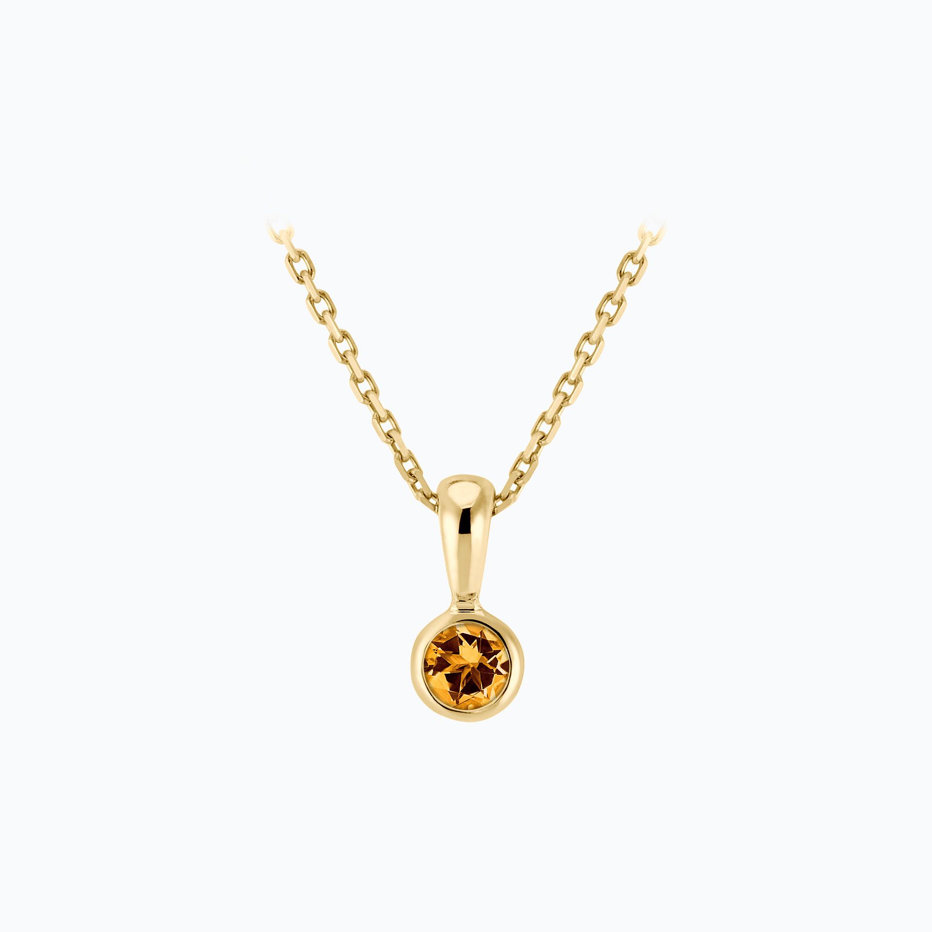 Pendentif Harmony Saphir Mandarine 3.5 mm