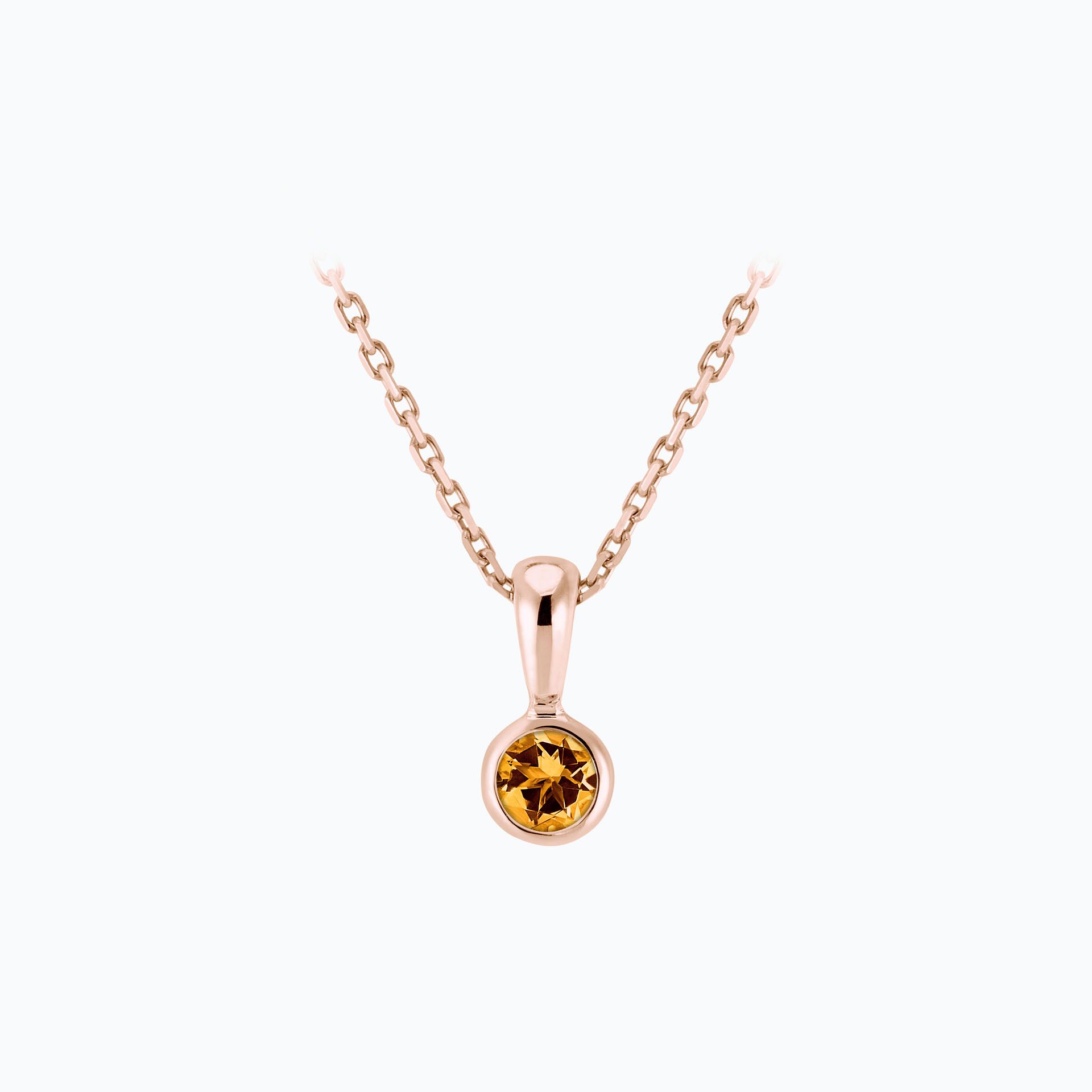 Pendentif Harmony Saphir Mandarine 3.5 mm