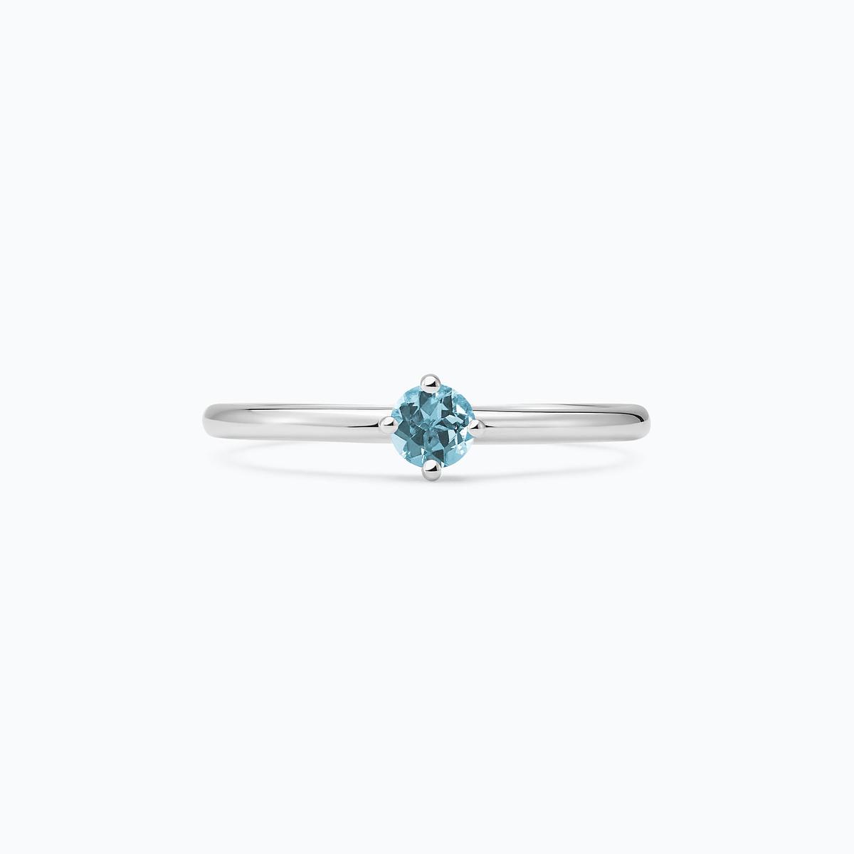 Solitaire Alva Aigue-Marine 3.5 mm