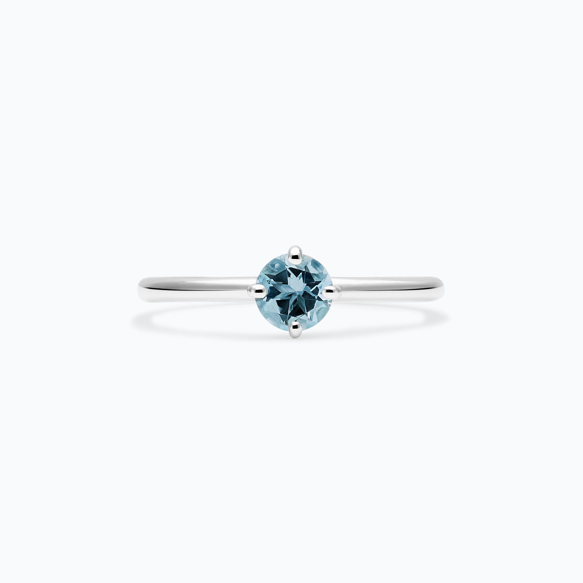 Solitaire Alva Aigue-Marine 4.5 mm