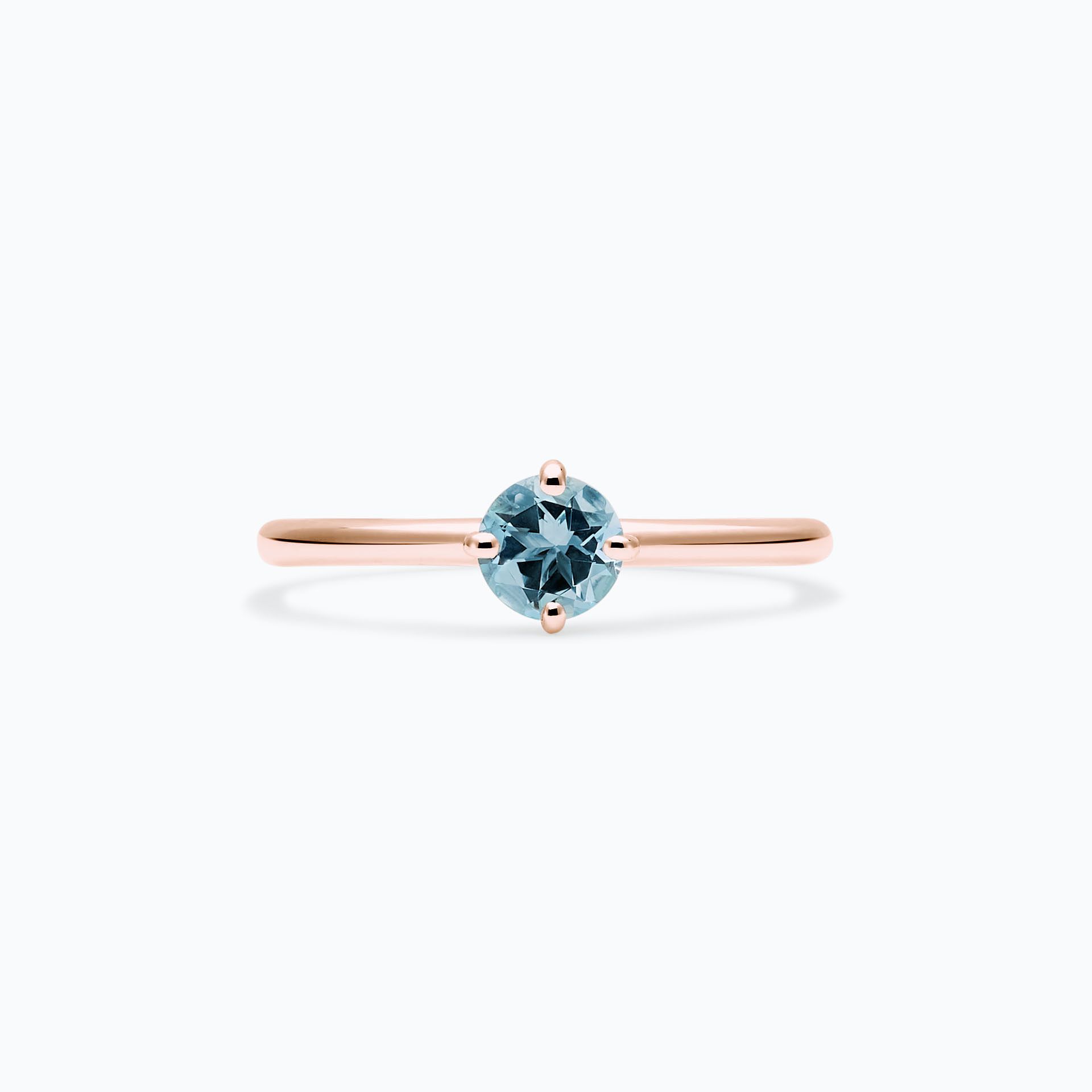 Solitaire Alva Aigue-Marine 4.5 mm