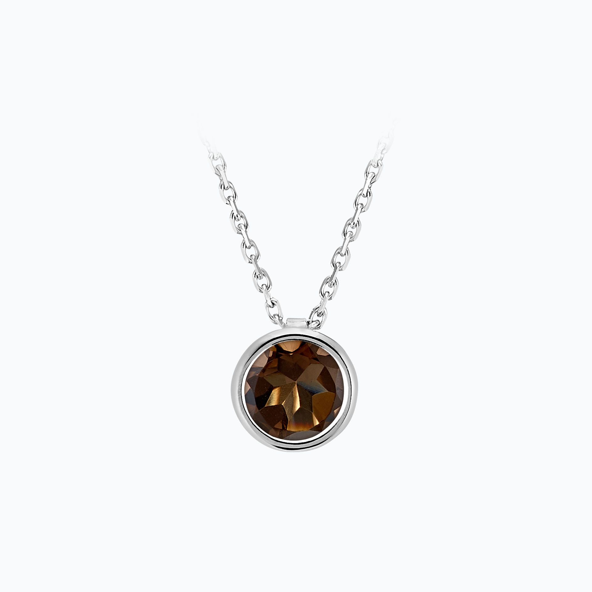 Collier Nymphéa Quartz fumé
