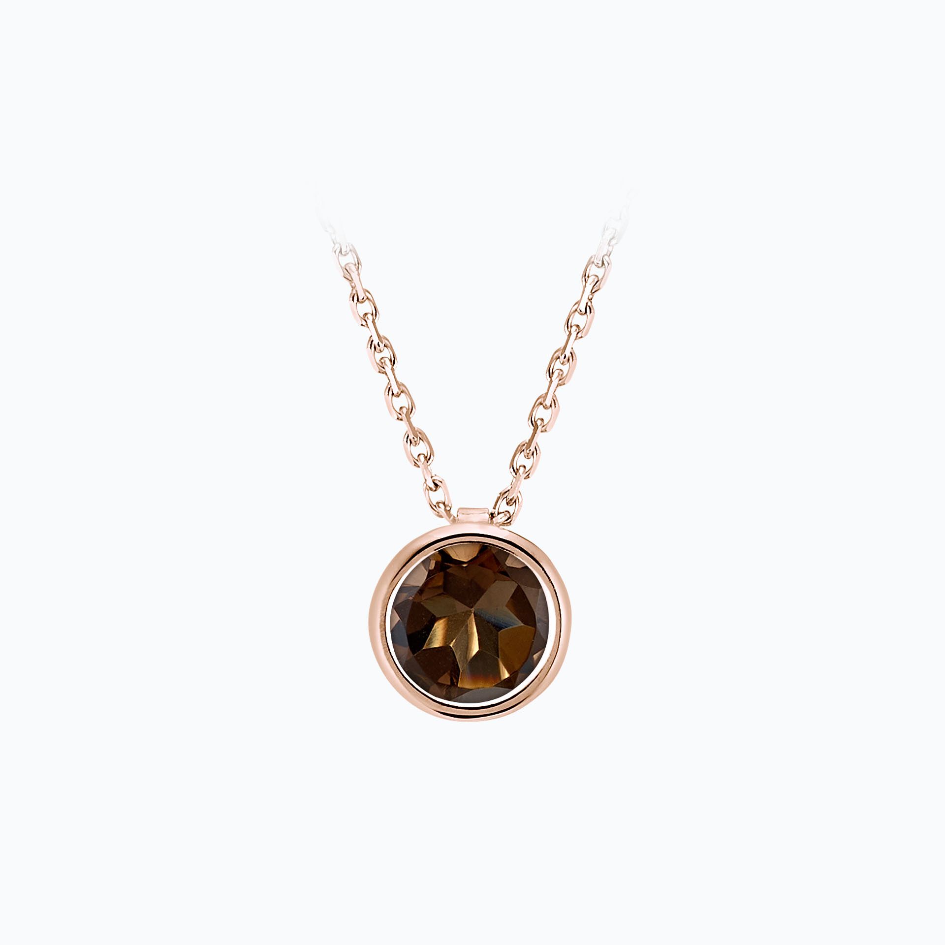 Collier Nymphéa Quartz fumé