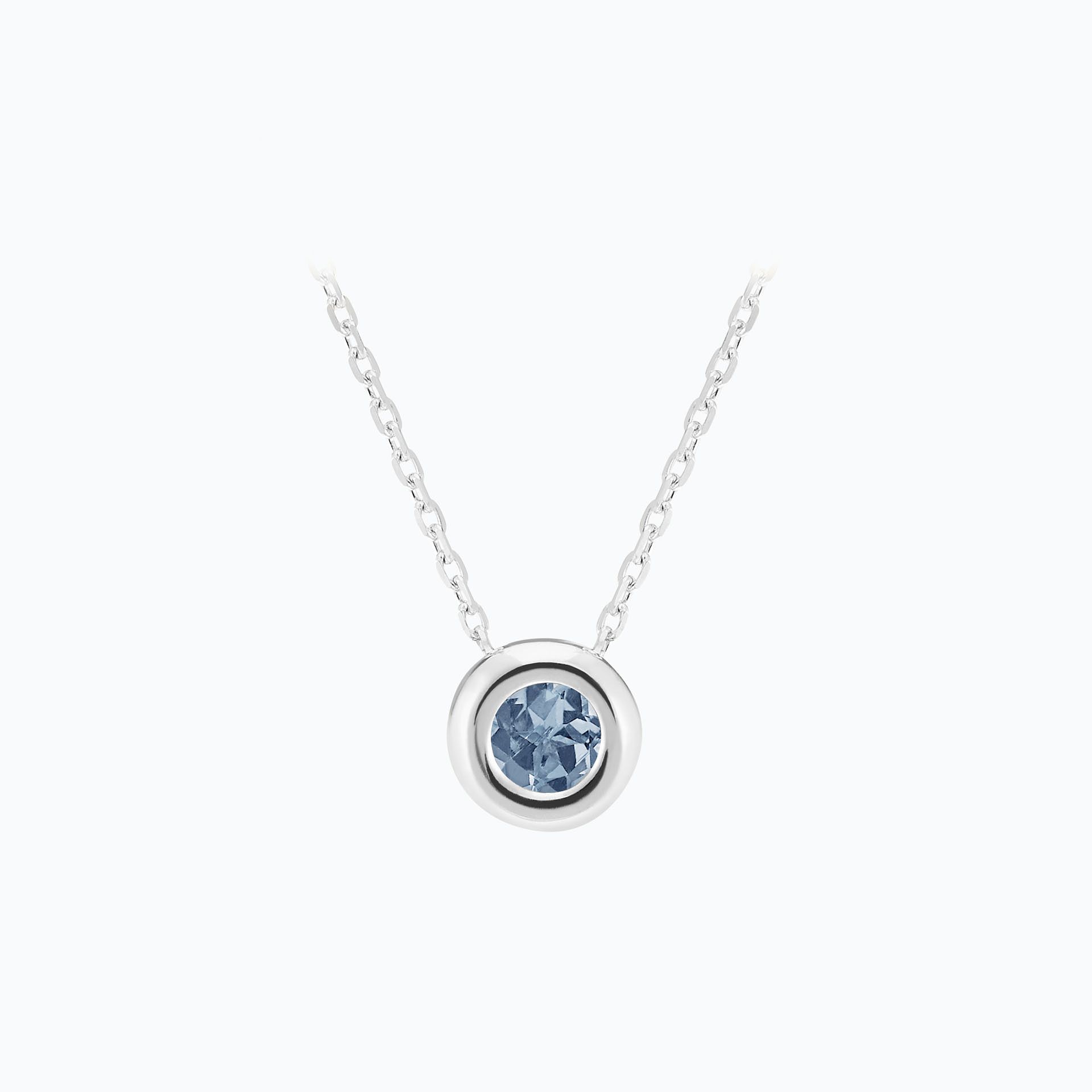 Collier Sfera Saphir Bleu Tendre