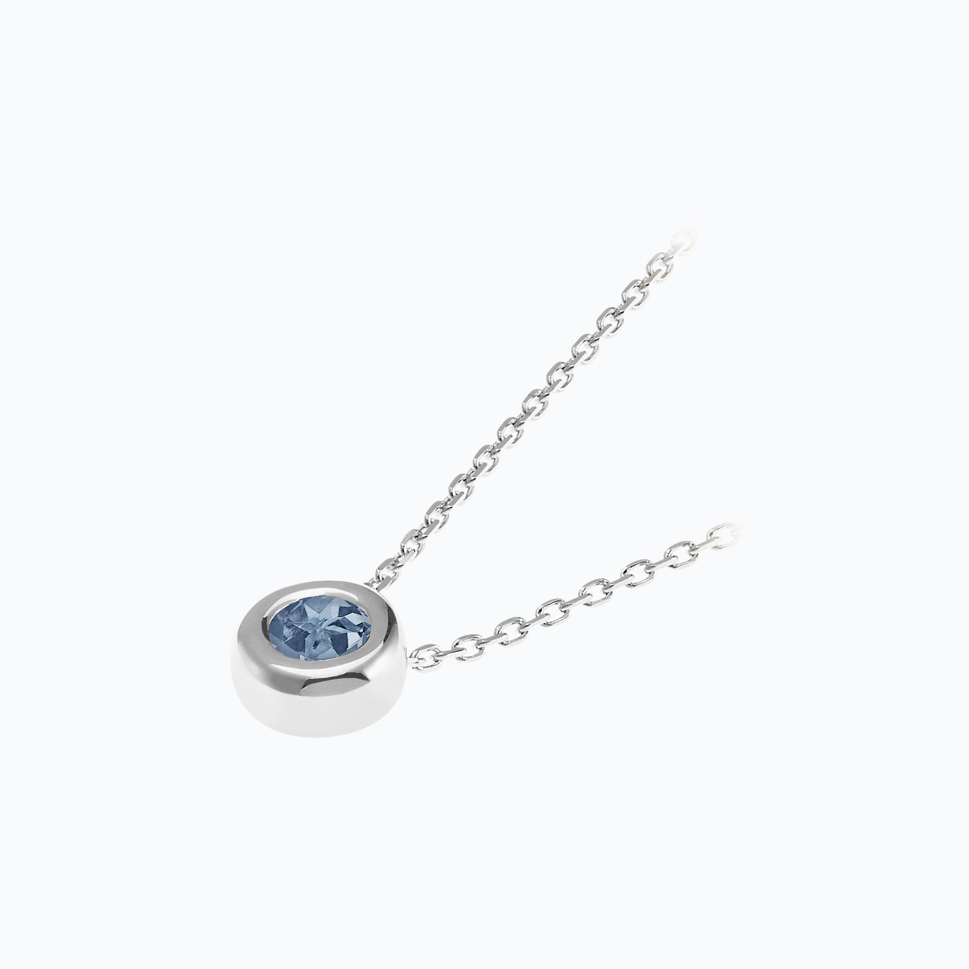 Collier Sfera Saphir Bleu Tendre