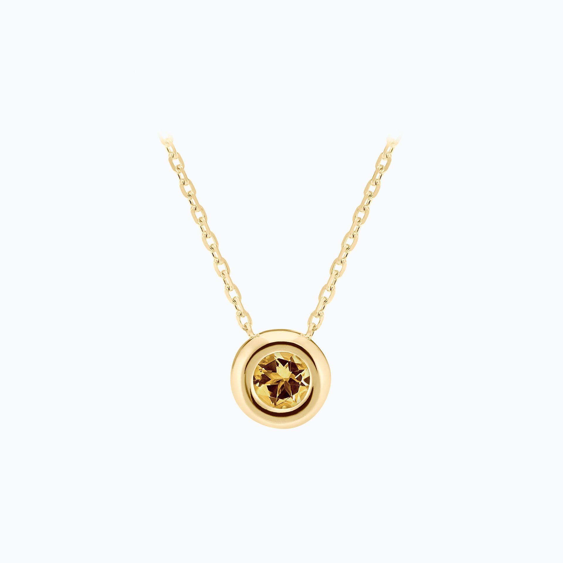 Collier Sfera Saphir Jaune Tournesol