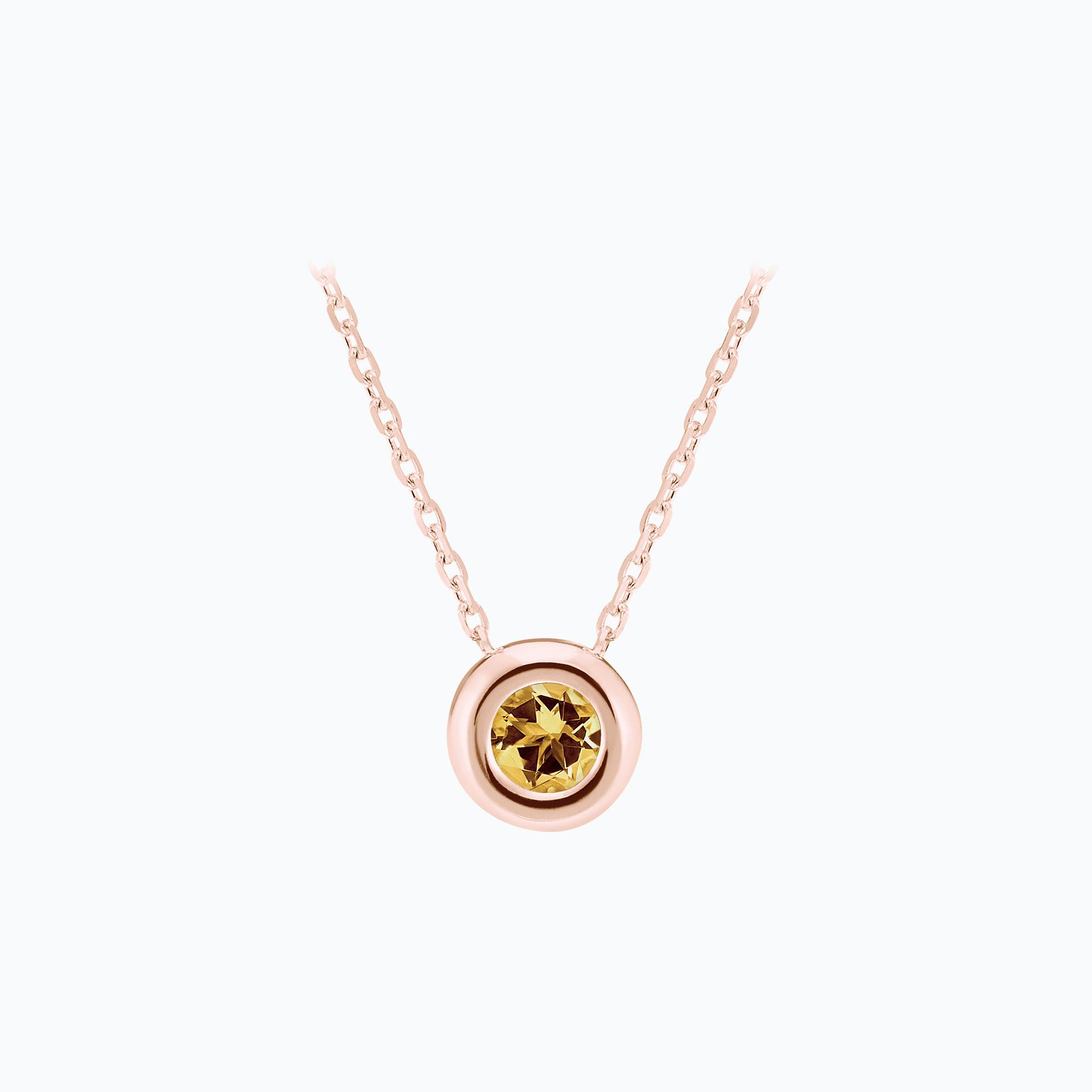 Collier Sfera Saphir Jaune Tournesol