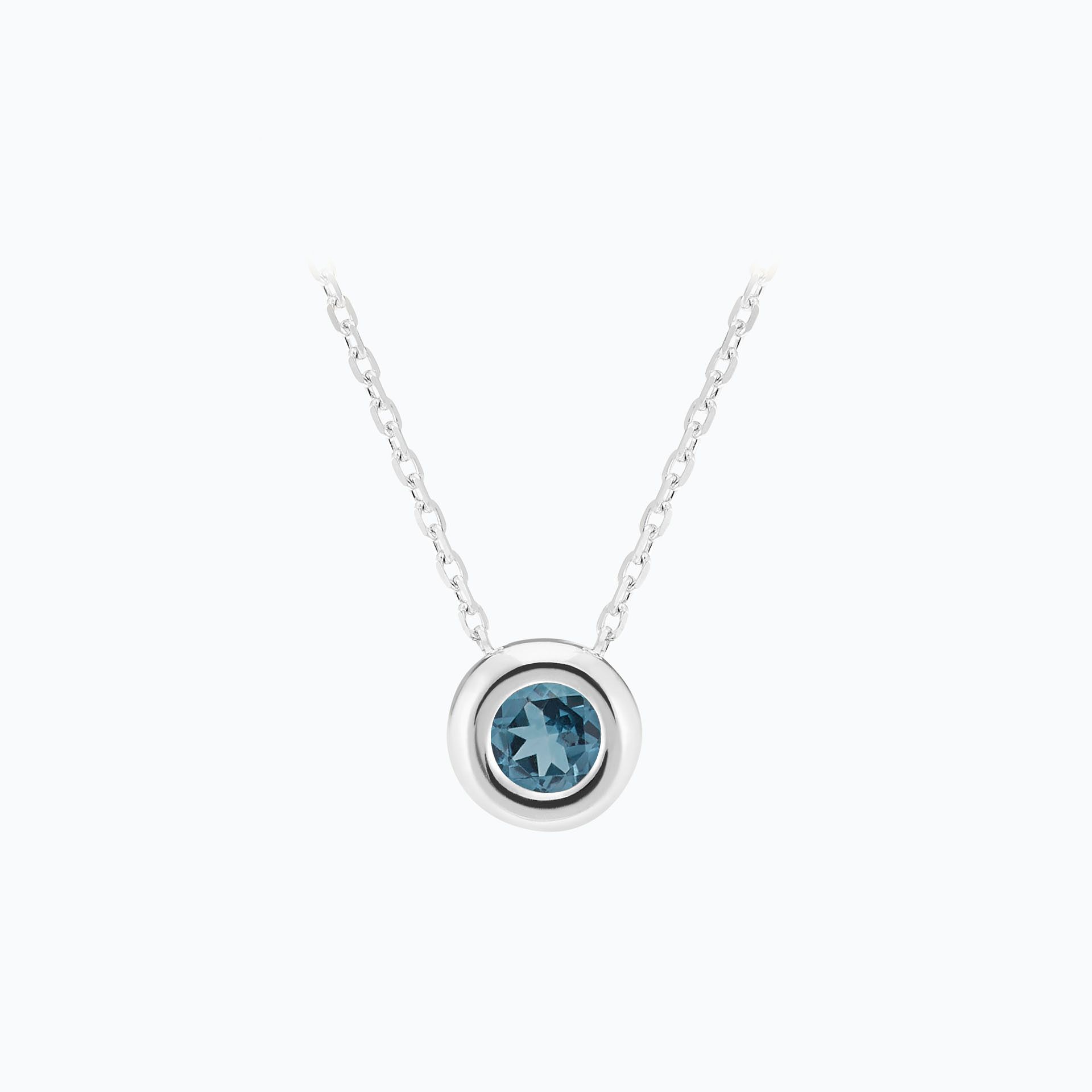 Collier Sfera Topaze Blue London