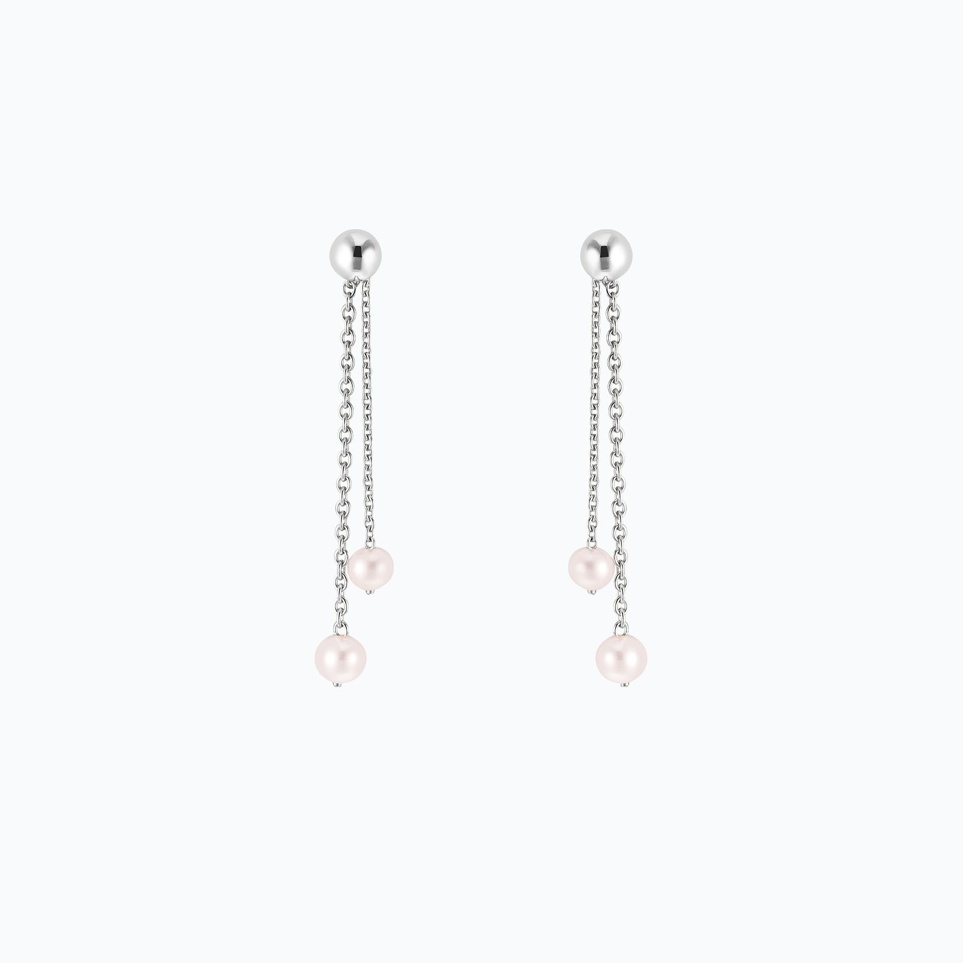 Pendants 2 Fils d'Or Perles