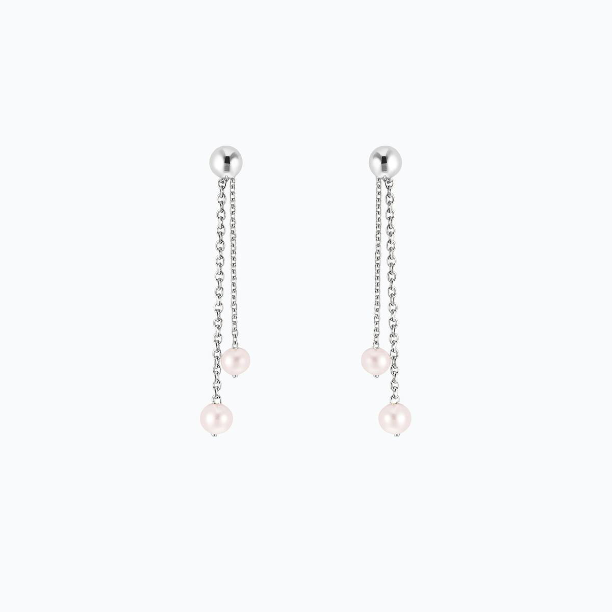 Pendants 2 Fils d'Or Perles