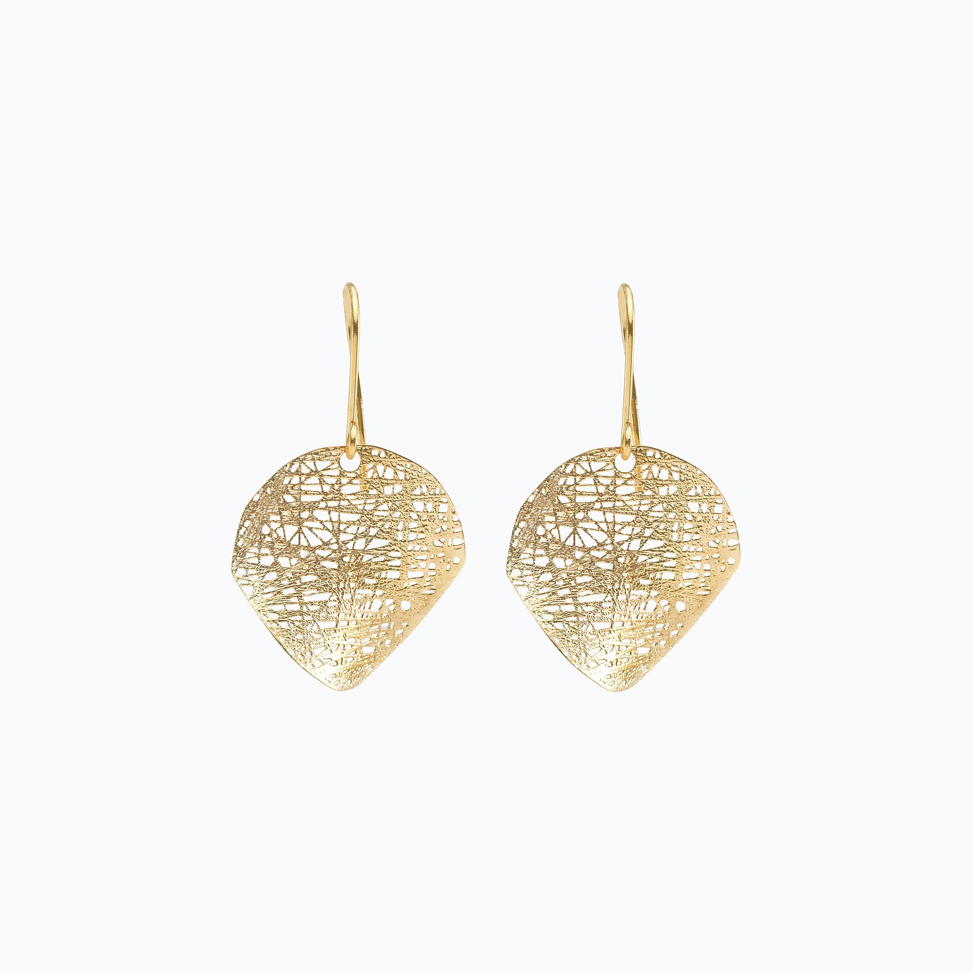 Pendants Feuilles d'Or Rondes