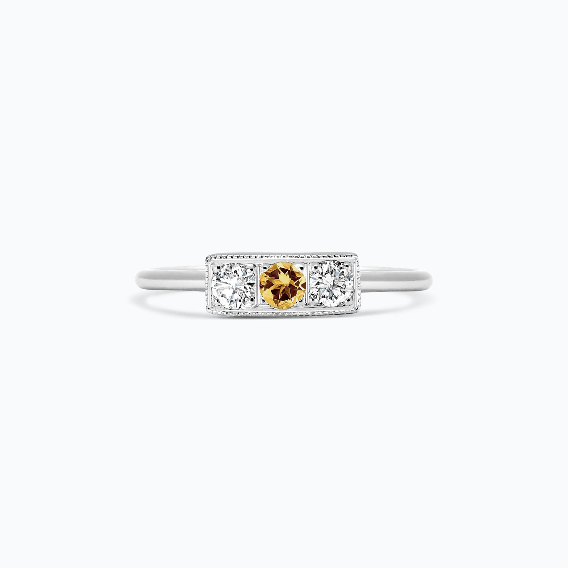 Solitaire Cybèle Millegrain Saphir Jaune Tournesol