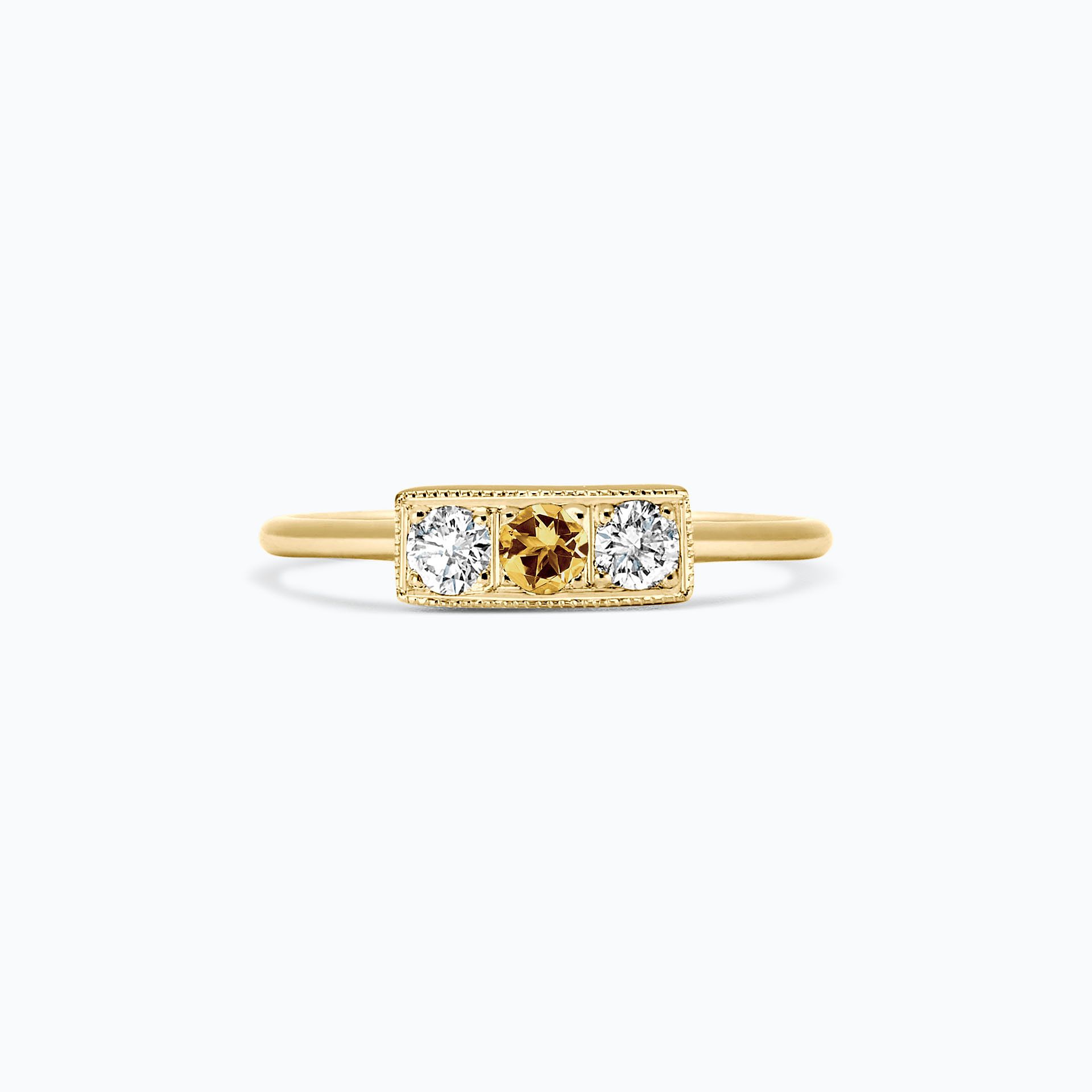 Solitaire Cybèle Millegrain Saphir Jaune Tournesol