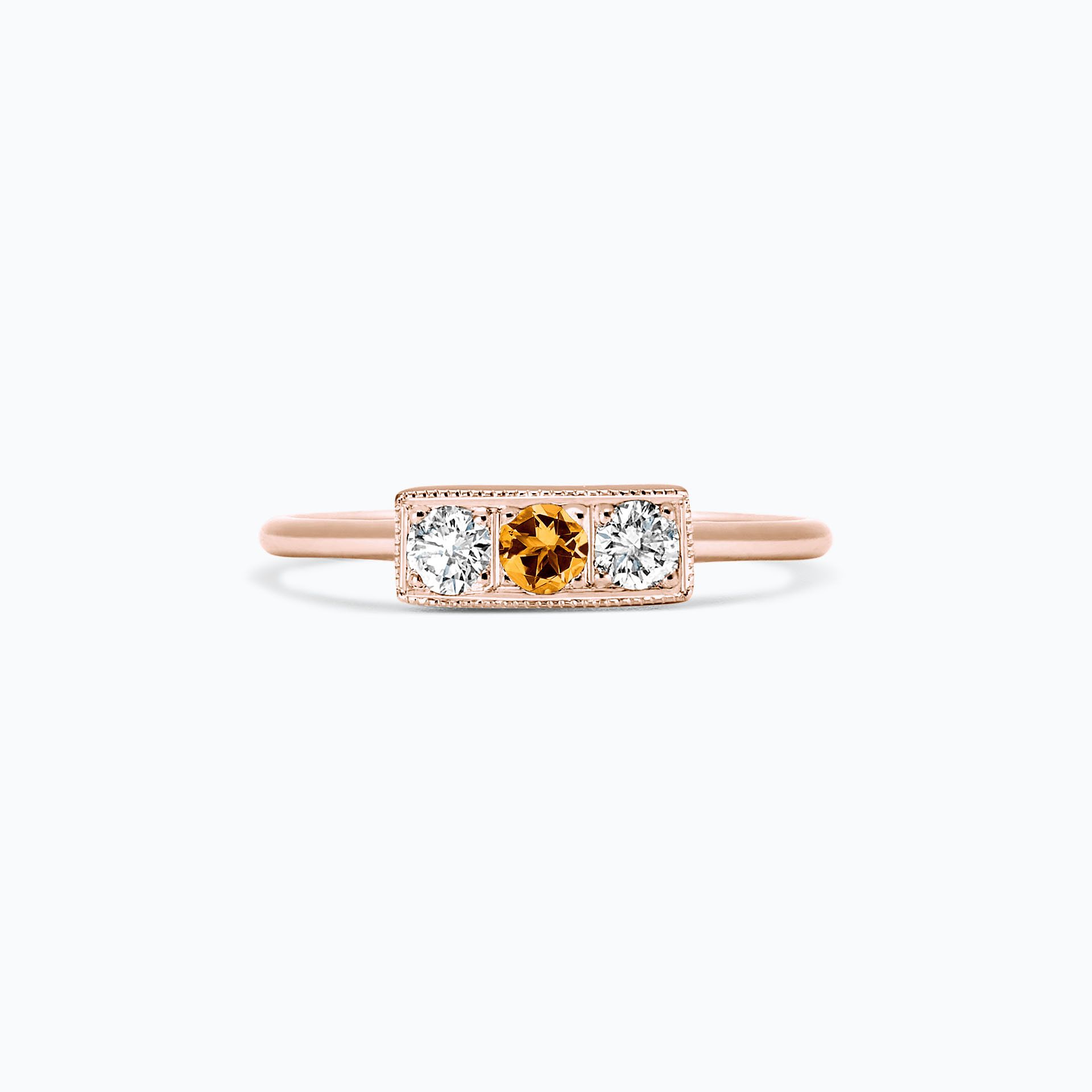 Solitaire Cybèle Millegrain Saphir Mandarine