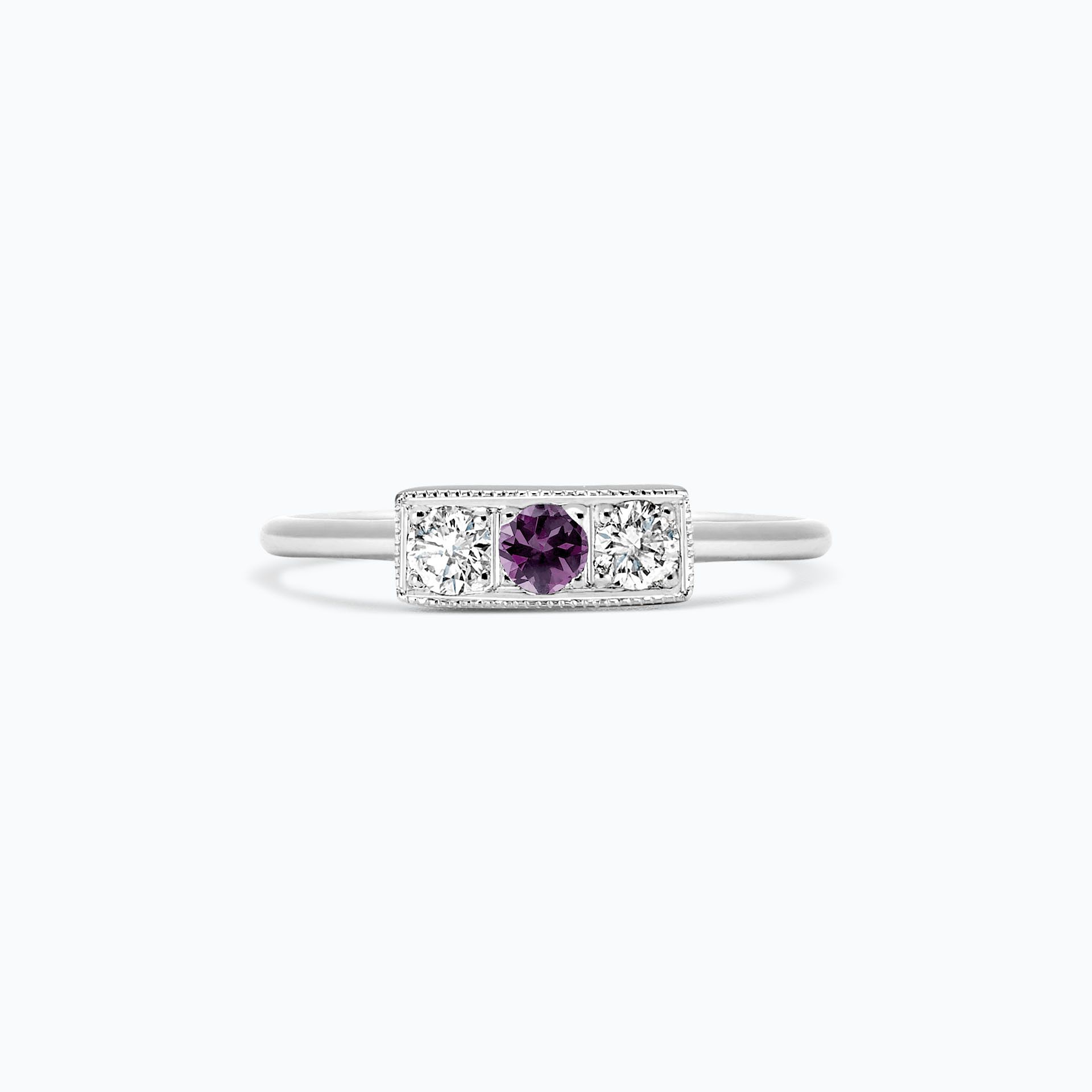 Solitaire Cybèle Millegrain Saphir Violet