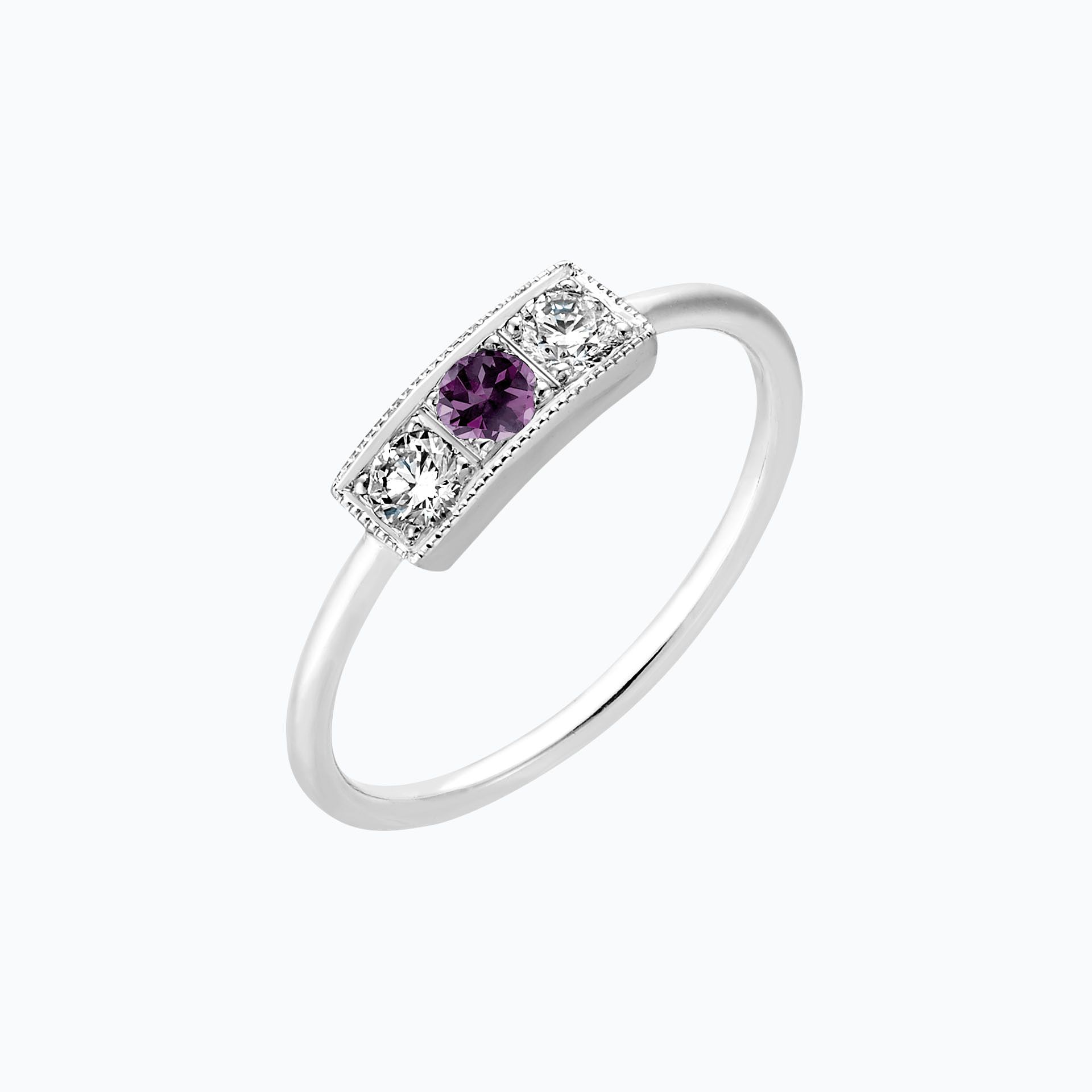 Solitaire Cybèle Millegrain Saphir Violet