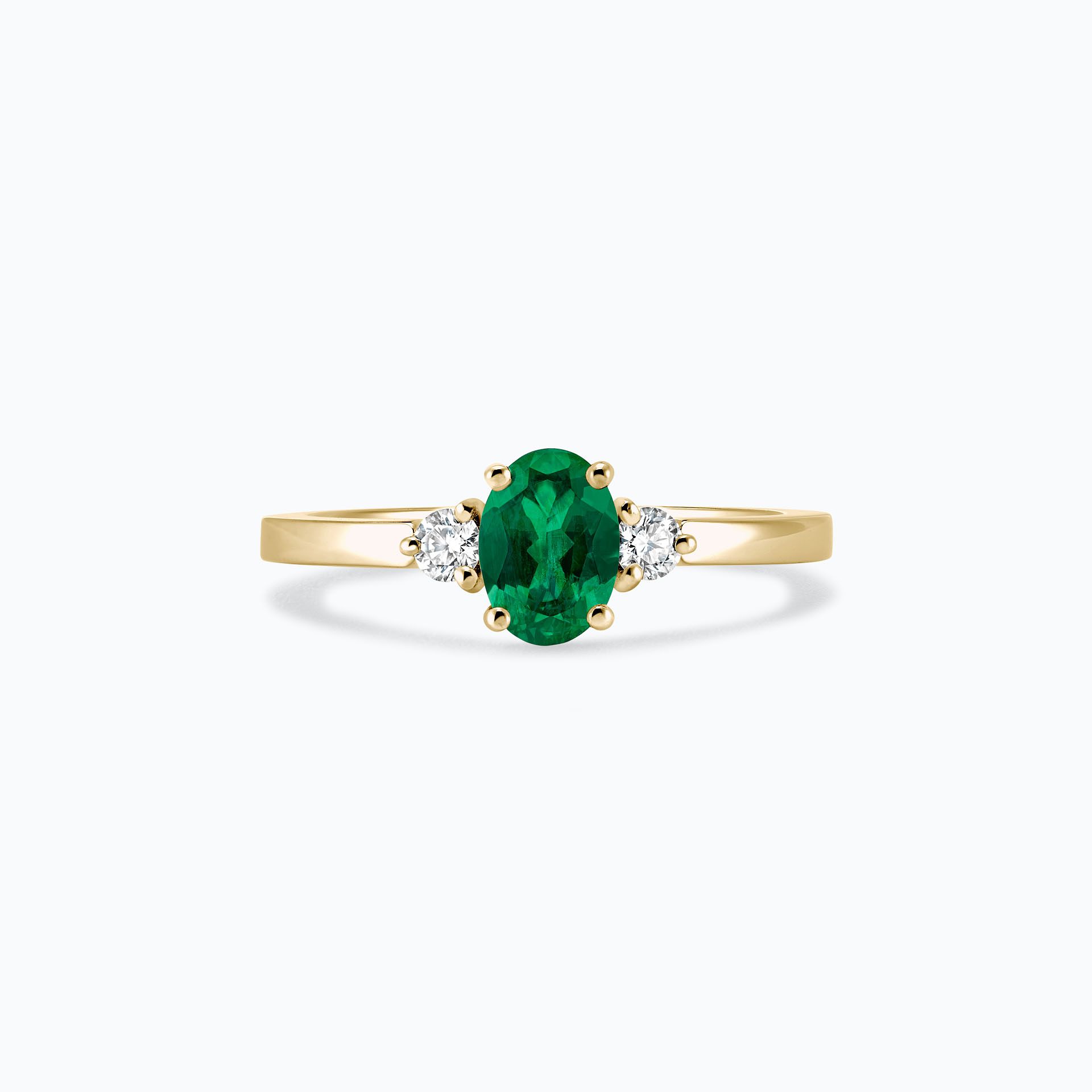 Solitaire Elisabeth Émeraude 7 x 5 mm