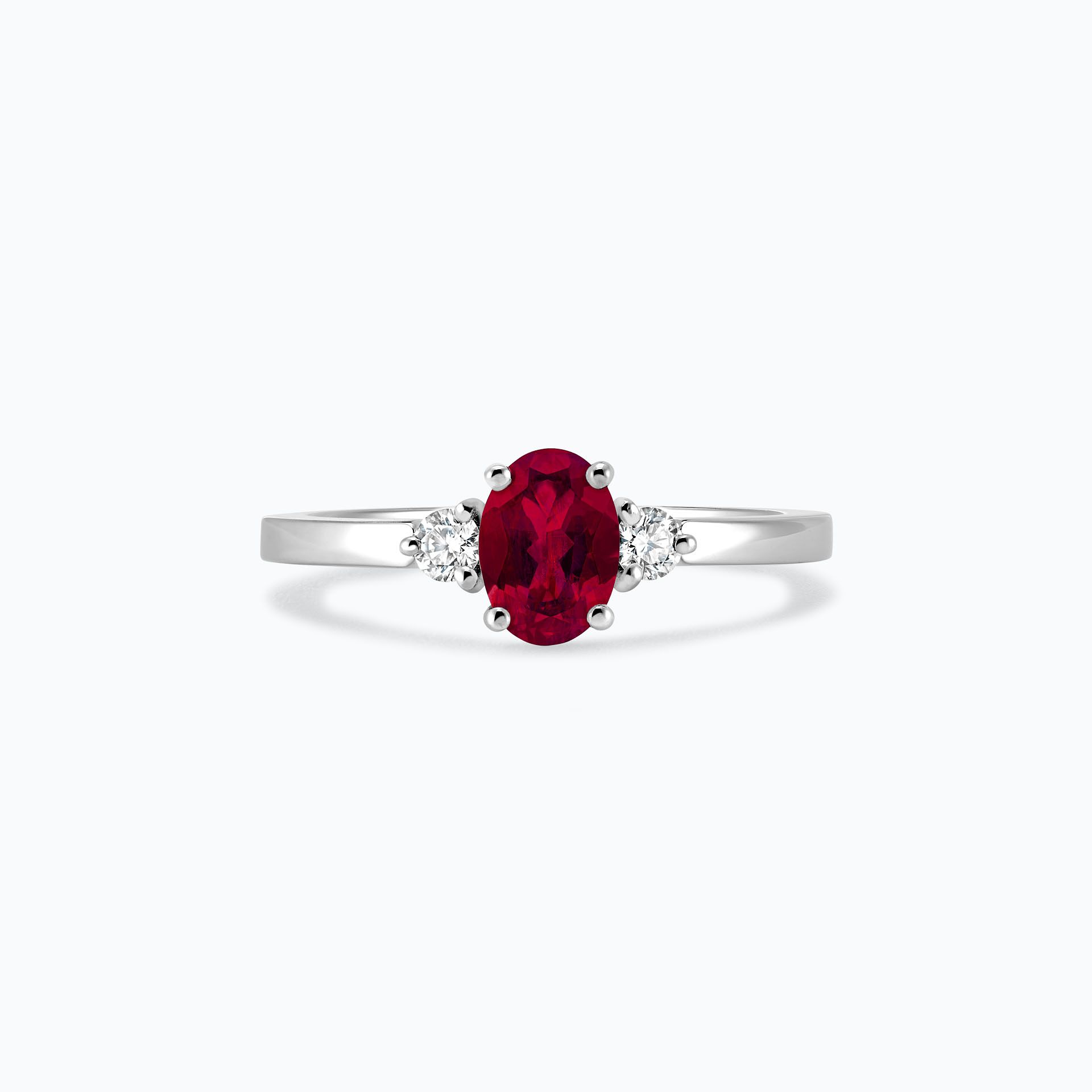 Solitaire Elisabeth Rubis 7 x 5 mm