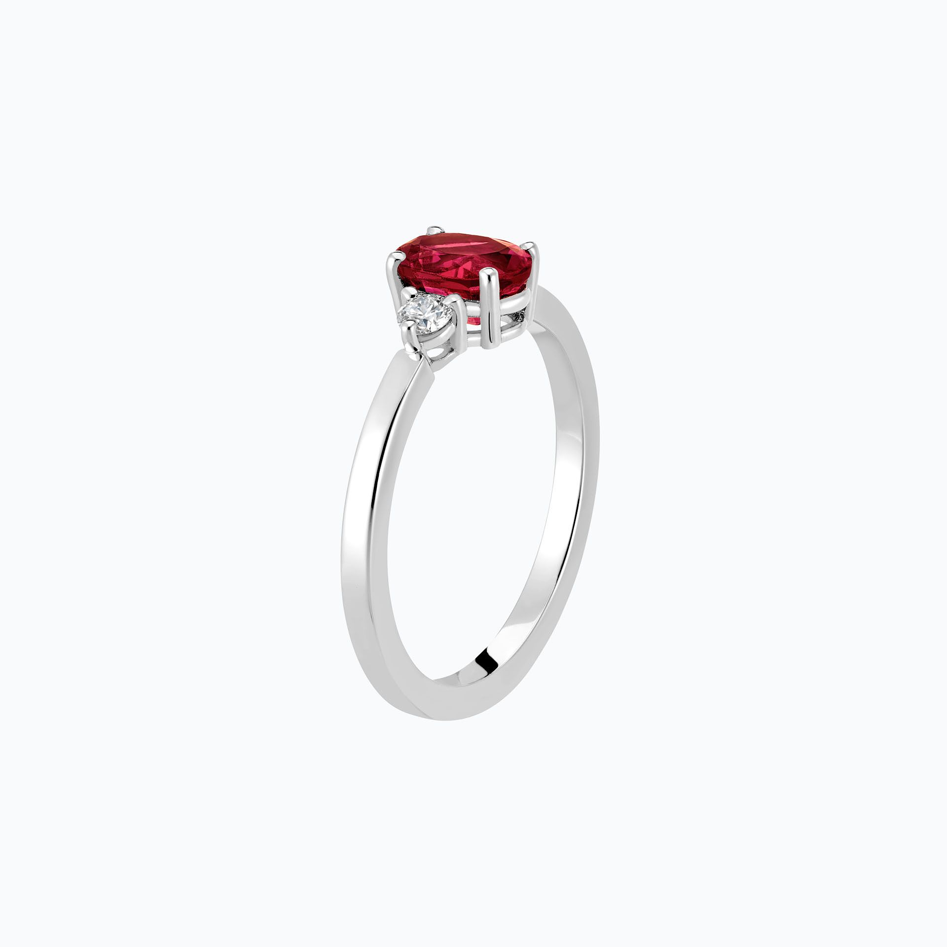 Solitaire Elisabeth Rubis 7 x 5 mm