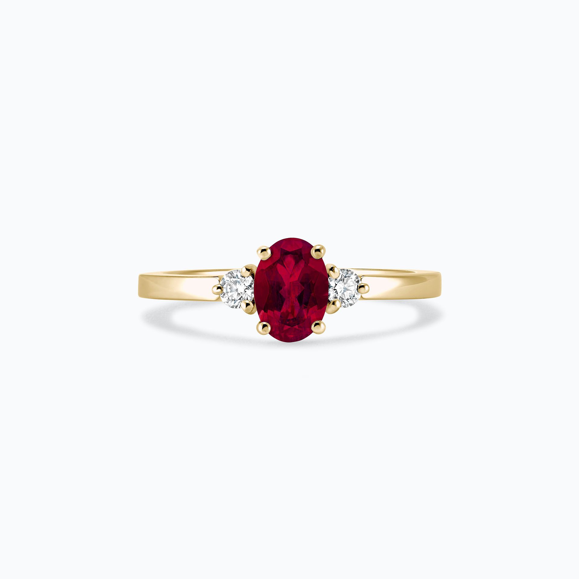 Solitaire Elisabeth Rubis 7 x 5 mm