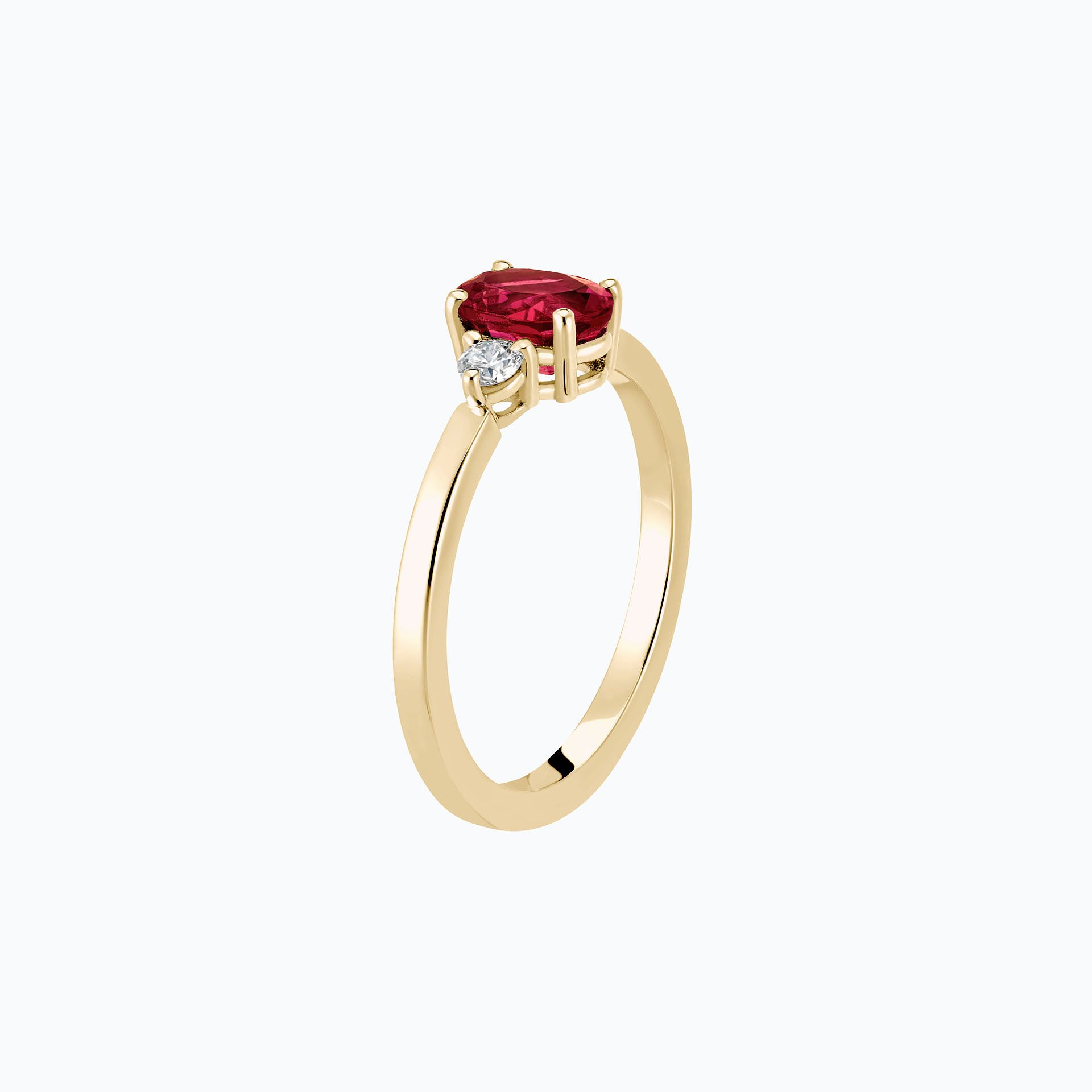 Solitaire Elisabeth Rubis 7 x 5 mm