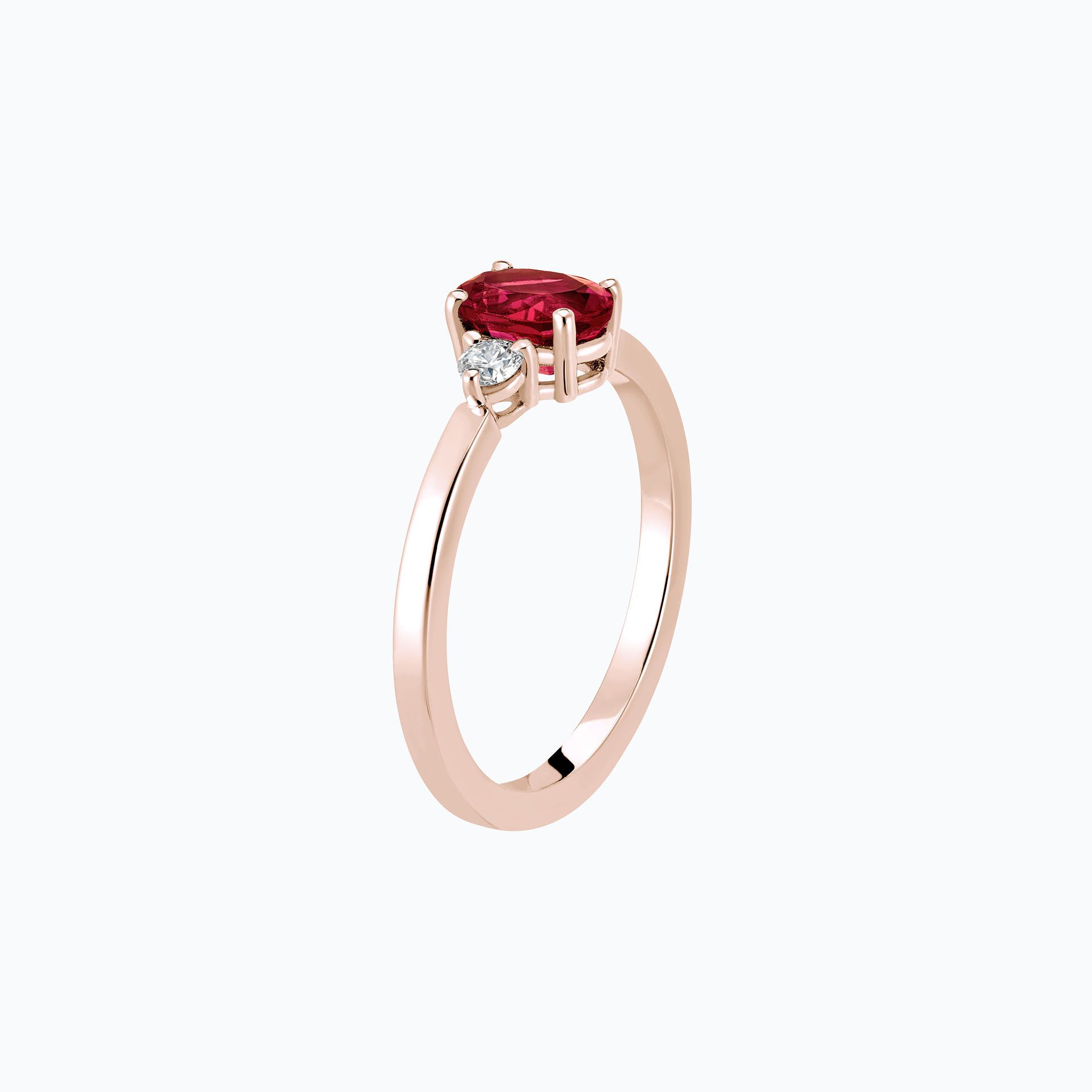 Solitaire Elisabeth Rubis 7 x 5 mm