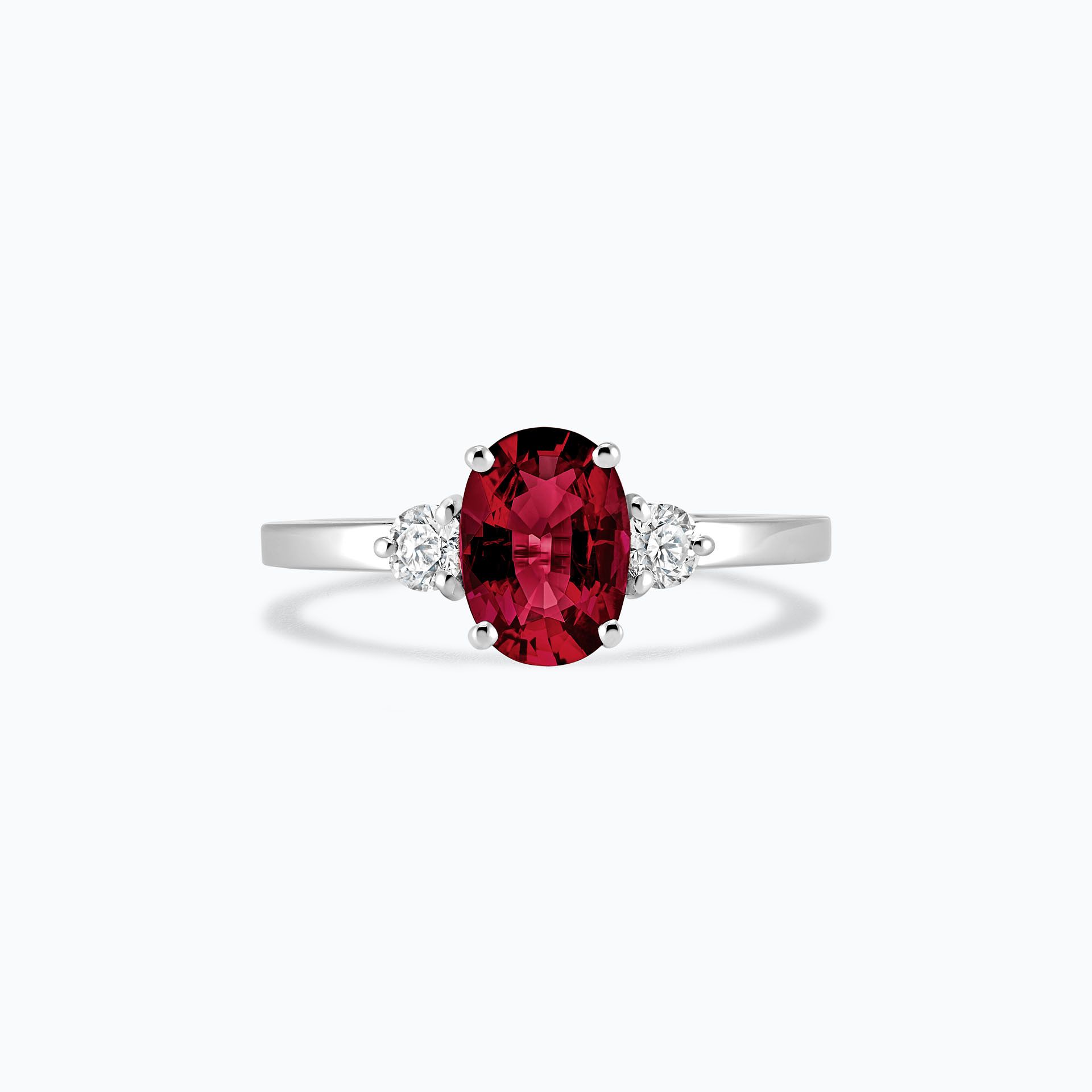 Solitaire Elisabeth Rubis 8 x 6 mm