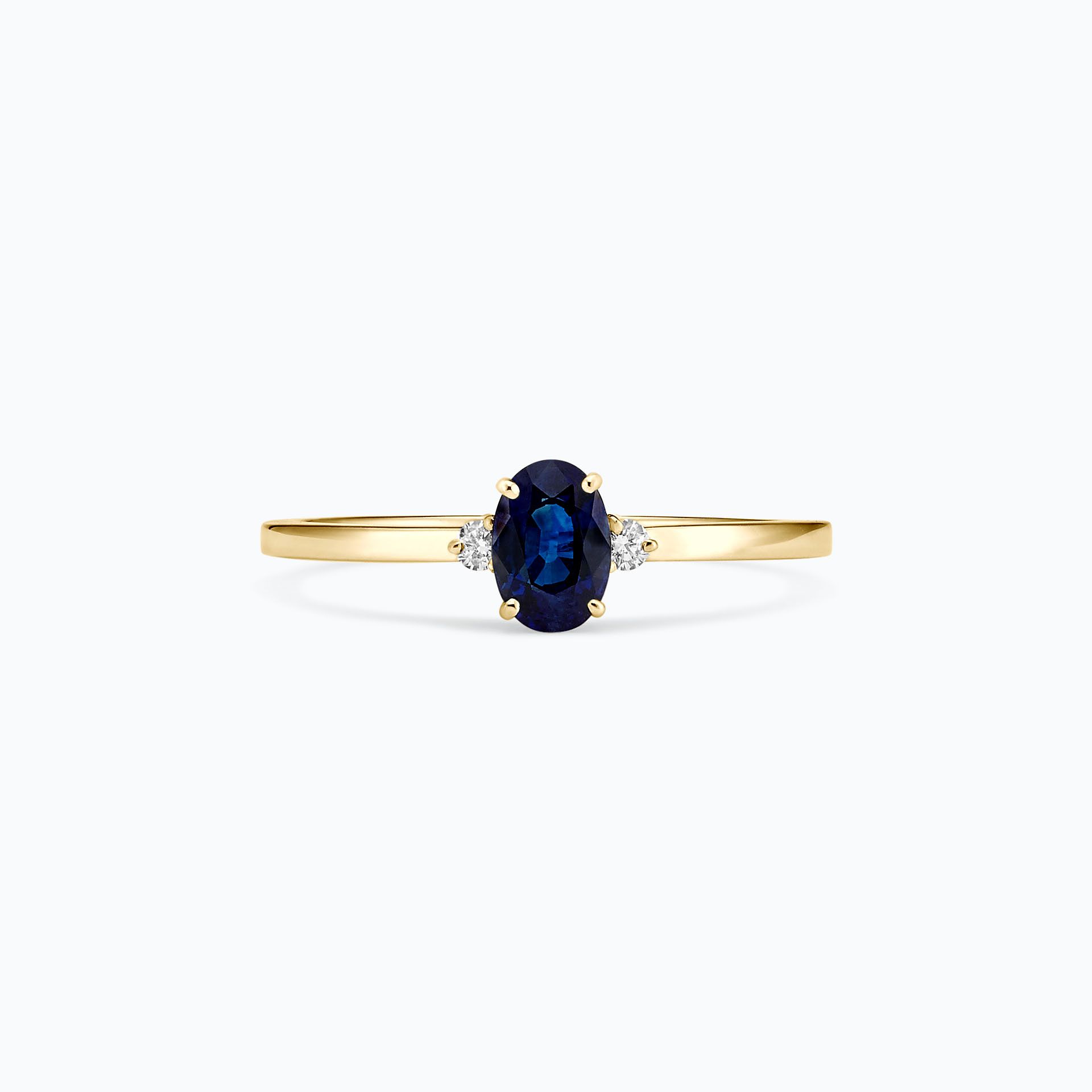 Solitaire Elisabeth Saphir 6 x 4 mm