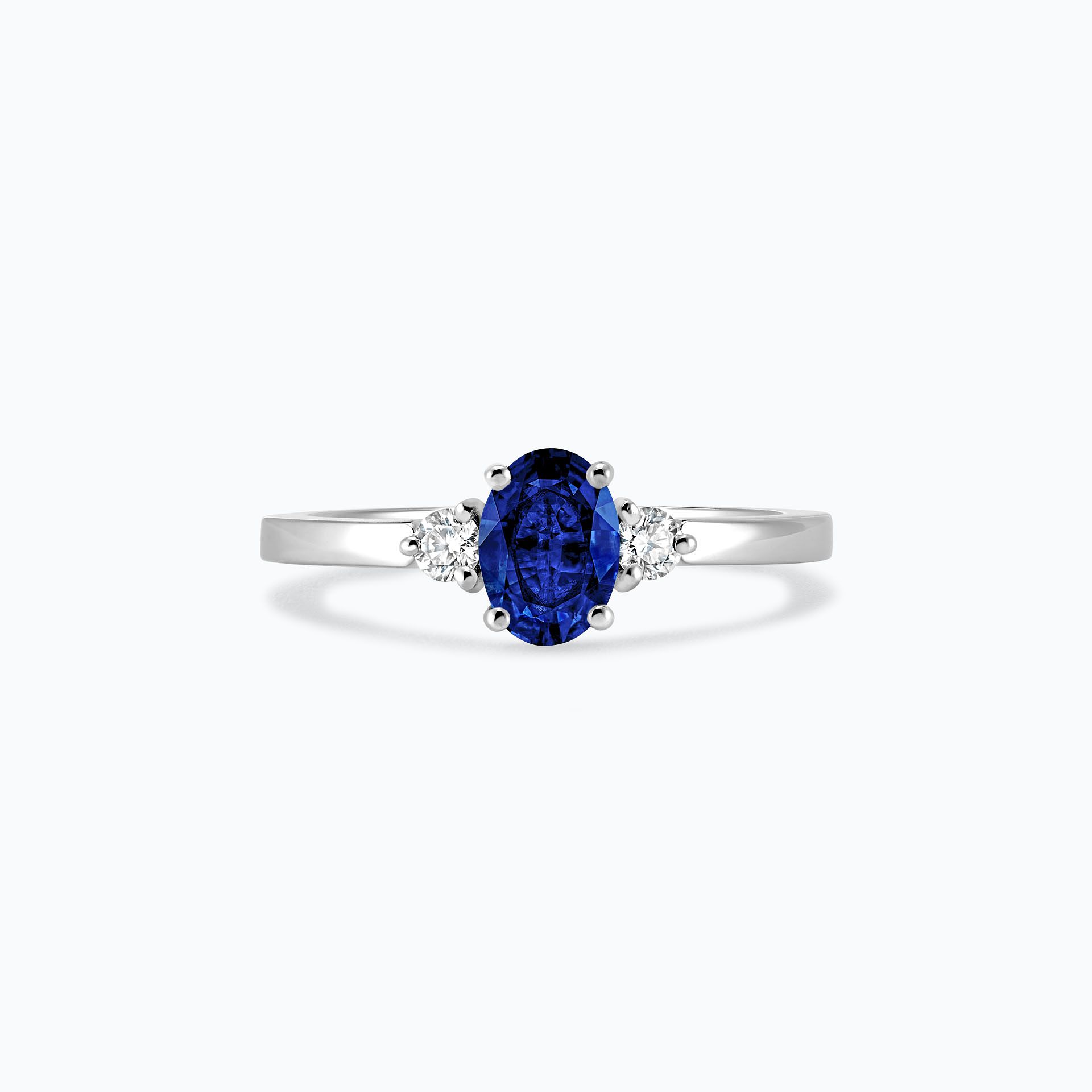 Solitaire Elisabeth Saphir 7 x 5 mm