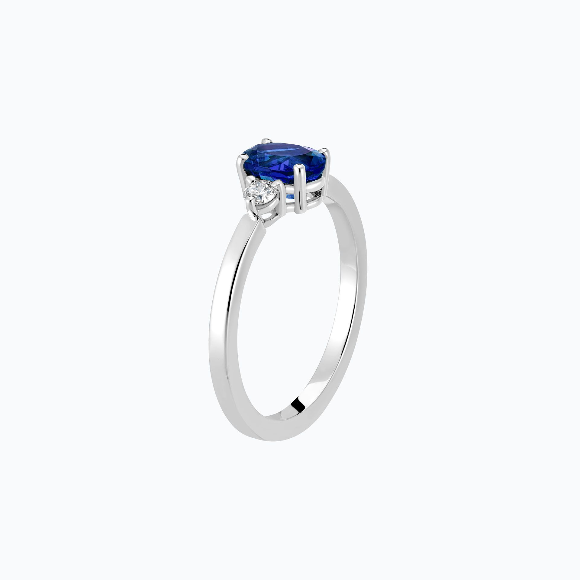 Solitaire Elisabeth Saphir 7 x 5 mm