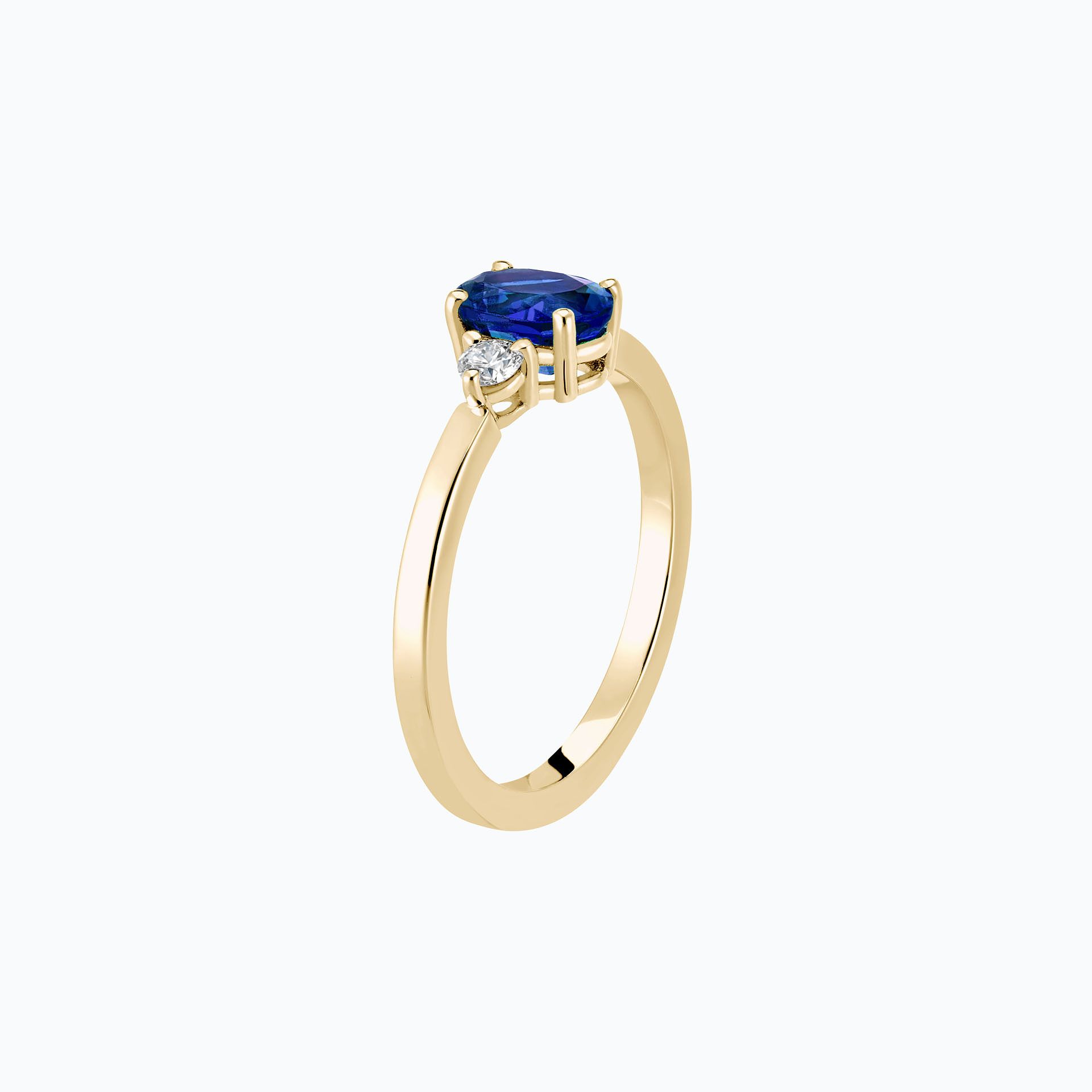 Solitaire Elisabeth Saphir 7 x 5 mm