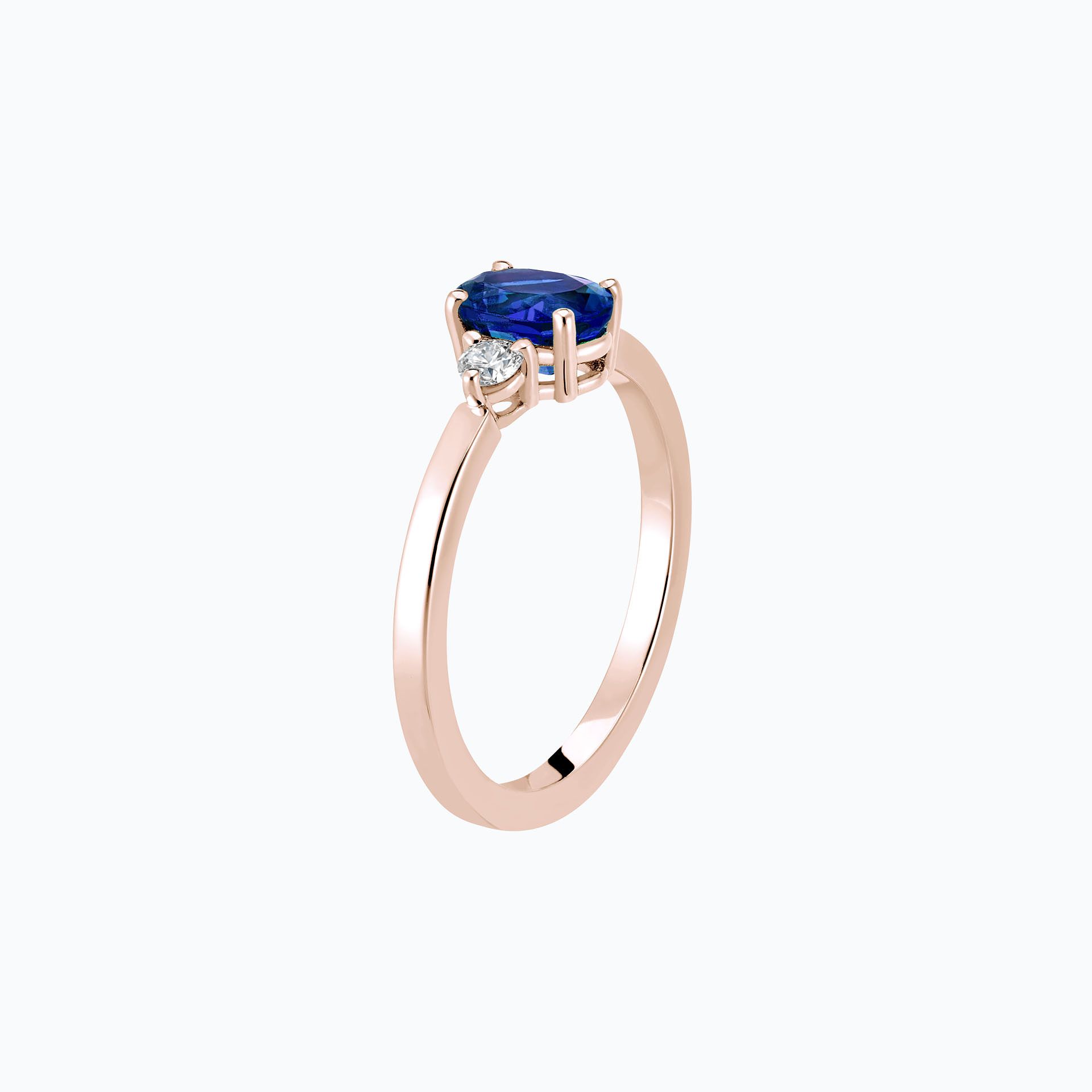 Solitaire Elisabeth Saphir 7 x 5 mm