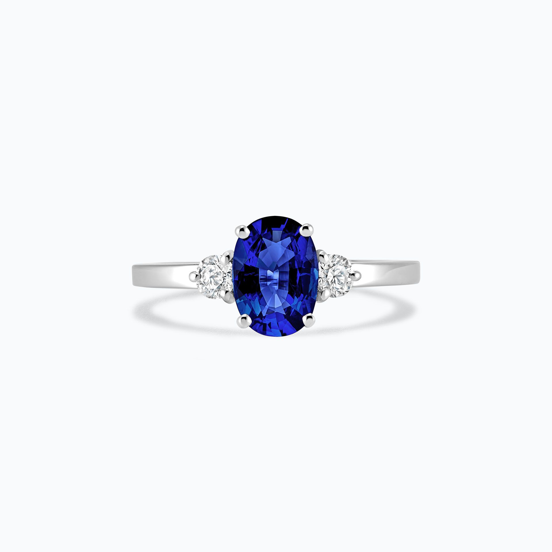 Solitaire Elisabeth Saphir 8 x 6 mm