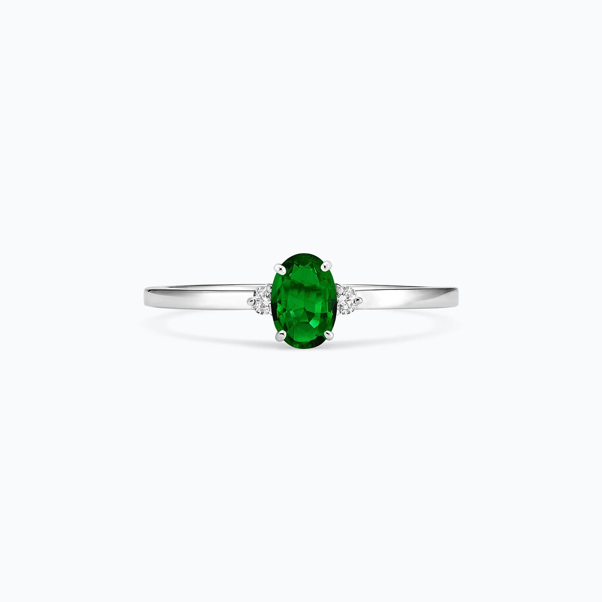 Solitaire Elisabeth Tsavorite 6 x 4 mm