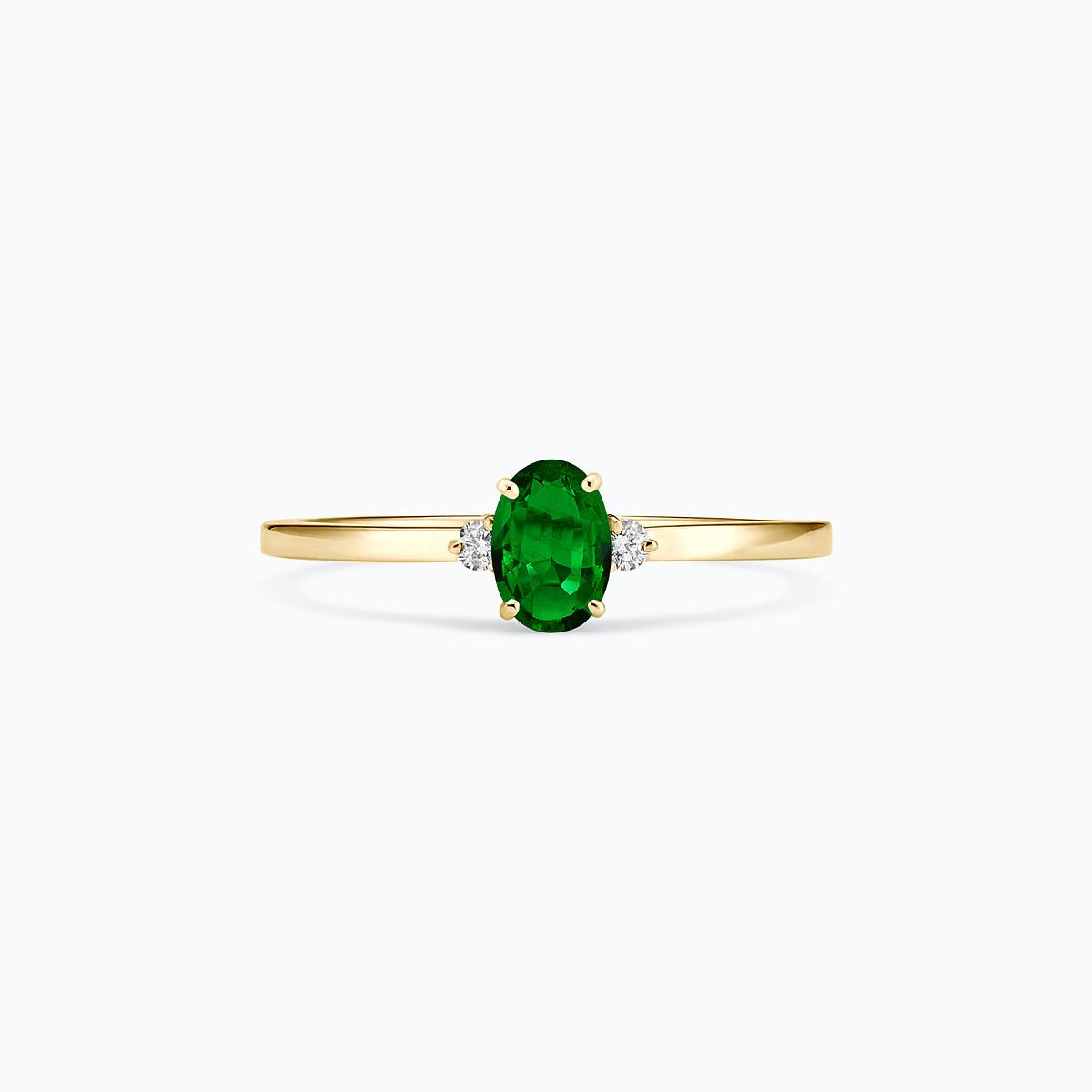 Solitaire Elisabeth Tsavorite 6 x 4 mm