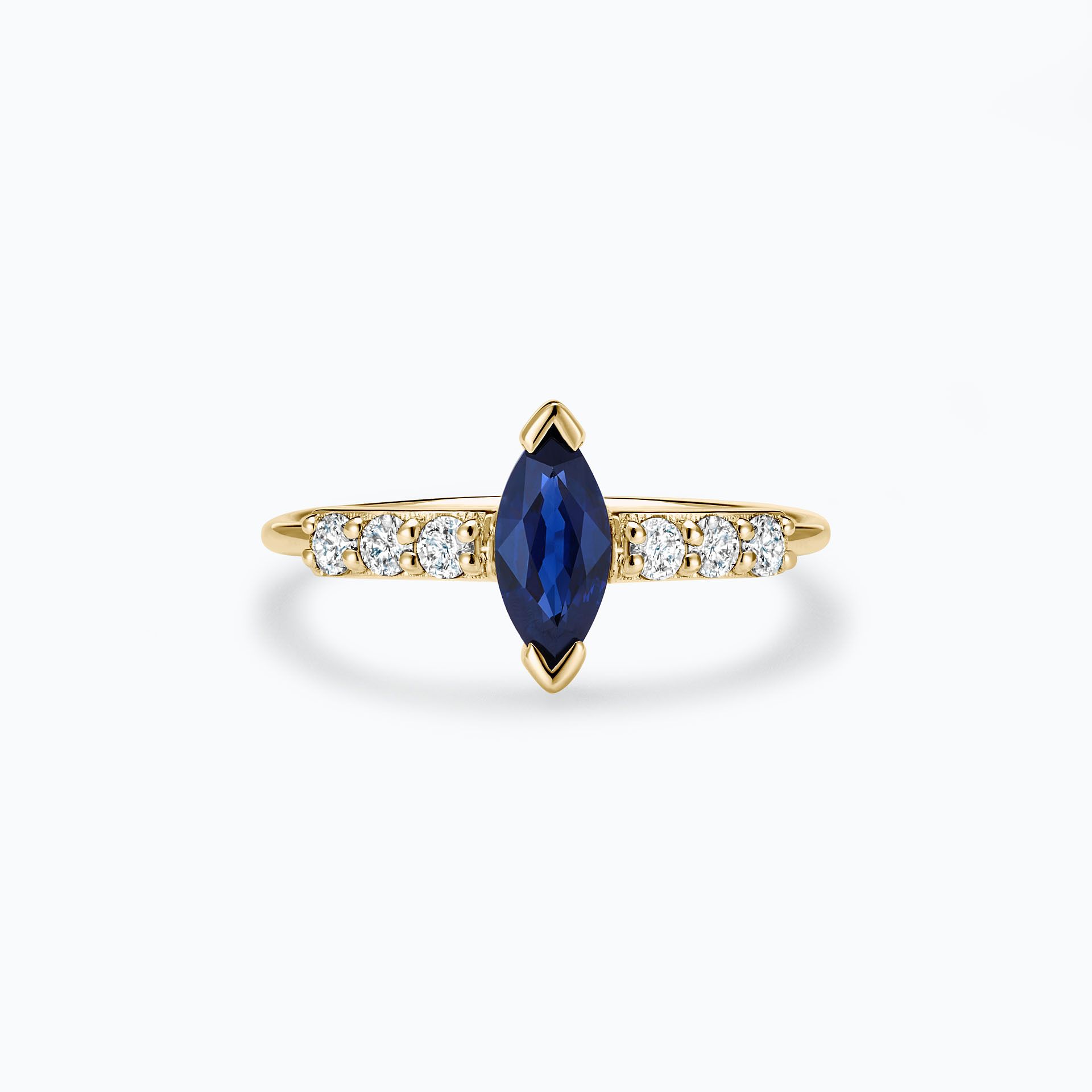 Solitaire Pavé Éthéa Saphir