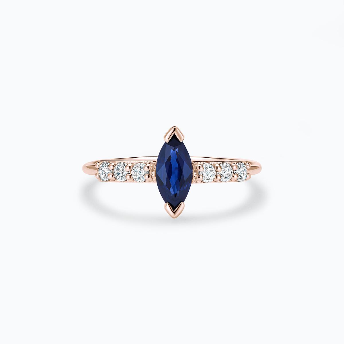 Solitaire Pavé Éthéa Saphir